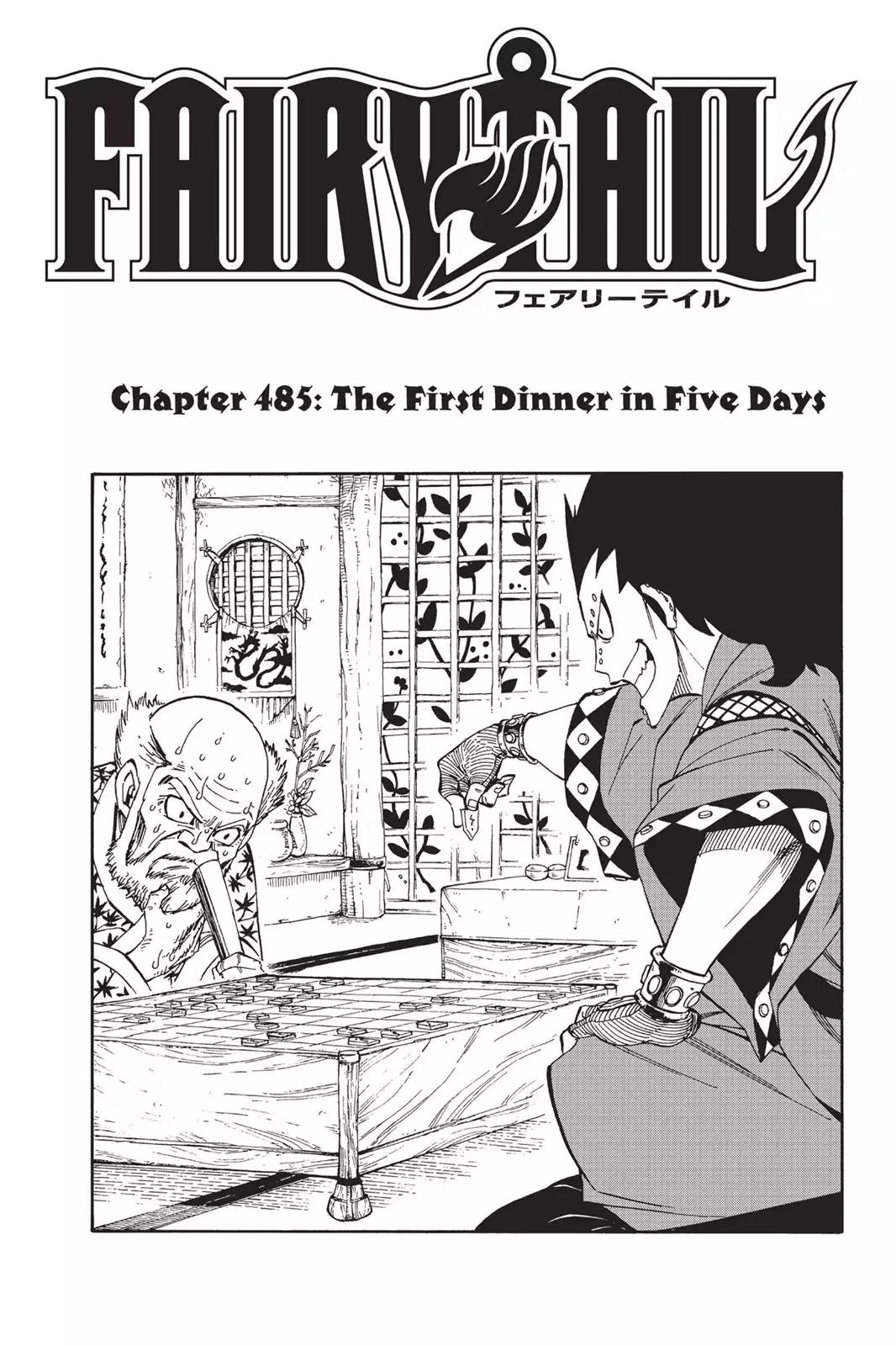 Fairy Tail Chapter 485 page 1 - Chapter 485: The First Dinner in Five Days