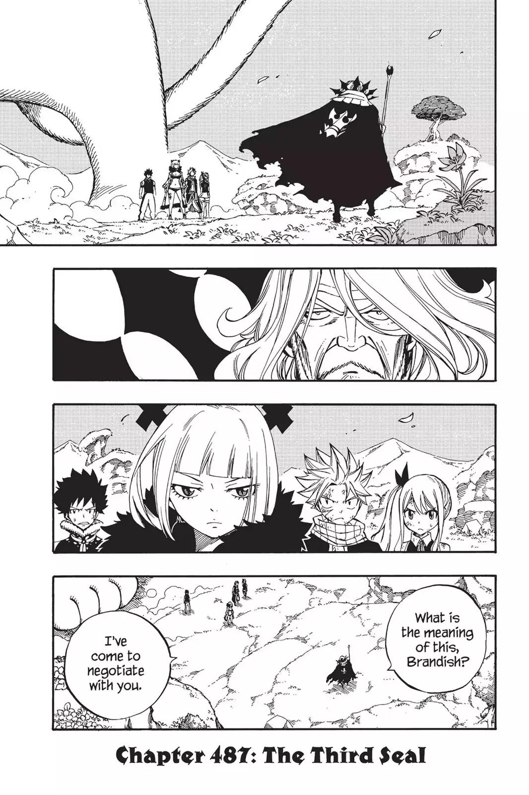 Fairy Tail Chapter 487 page 1 - Chapter 487: The Third Seal