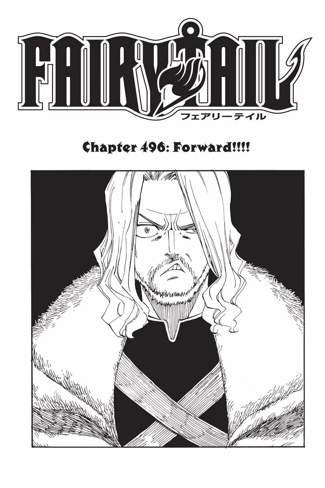 Fairy Tail Chapter 496 page 1 - Chapter 496: Forward!!!!