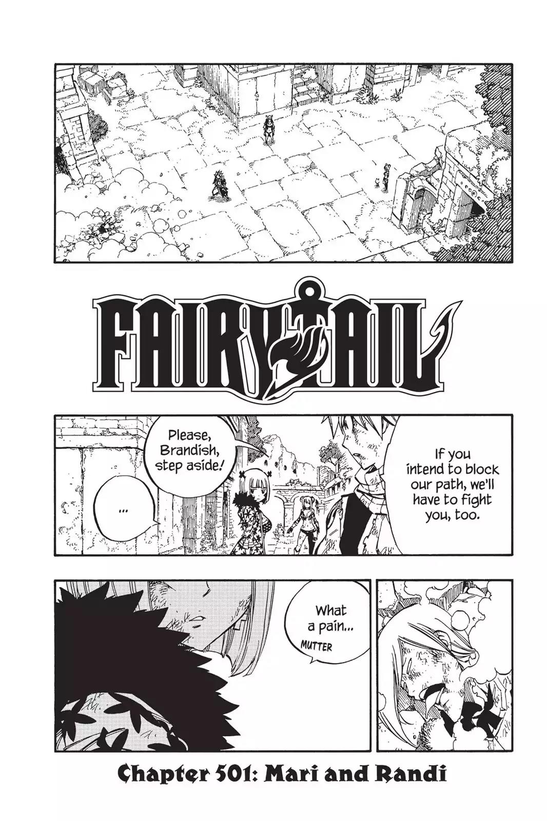 Fairy Tail Chapter 501 page 4 - Chapter 501: Mari And Randi