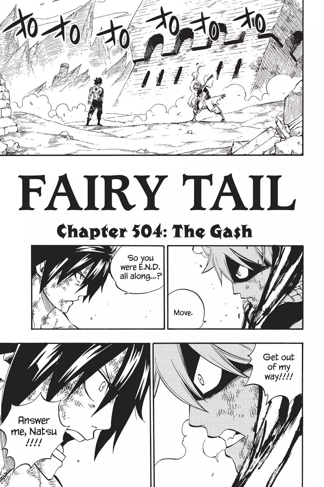 Fairy Tail Chapter 504 page 1 - Chapter 504: The Gash