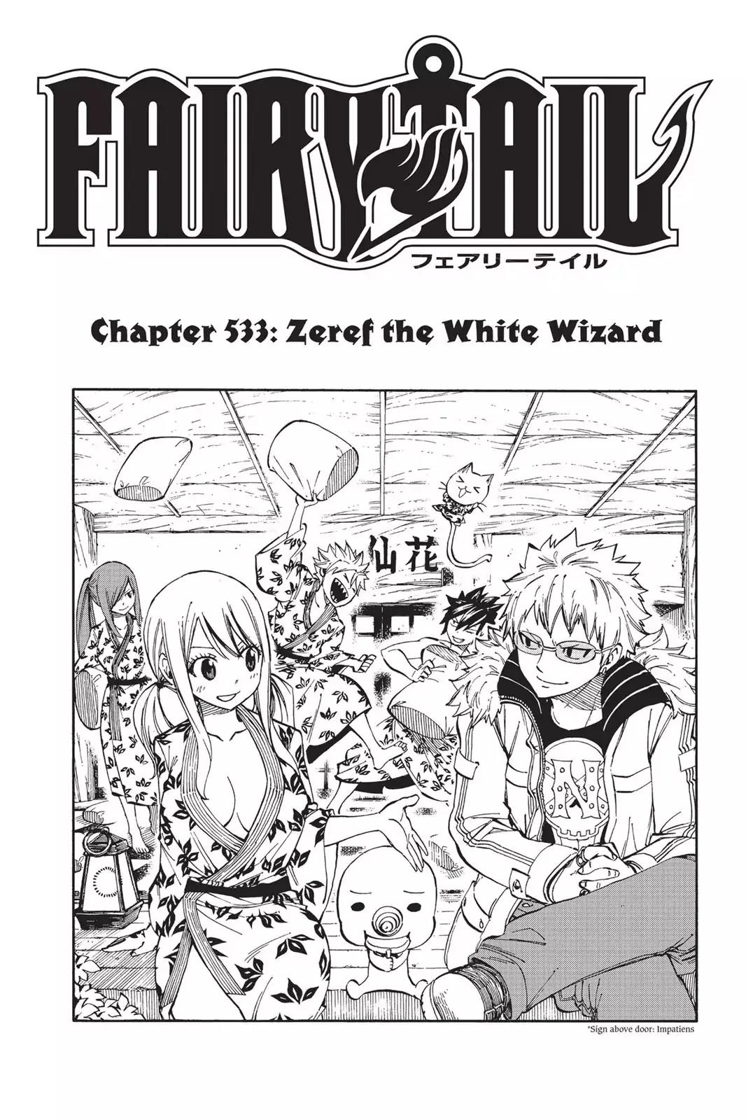 Fairy Tail Chapter 533 page 1 - Chapter 533: Zeref the White Wizard