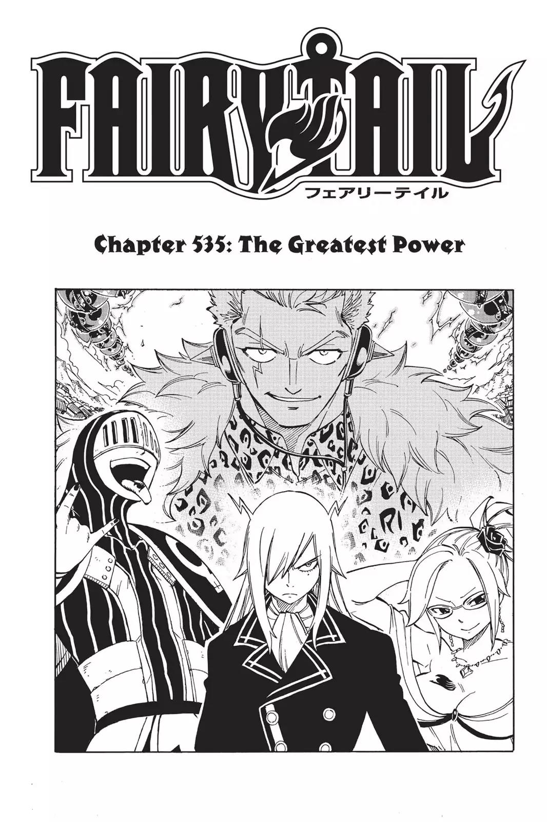 Fairy Tail Chapter 535 page 1 - Chapter 535: The Greatest Power