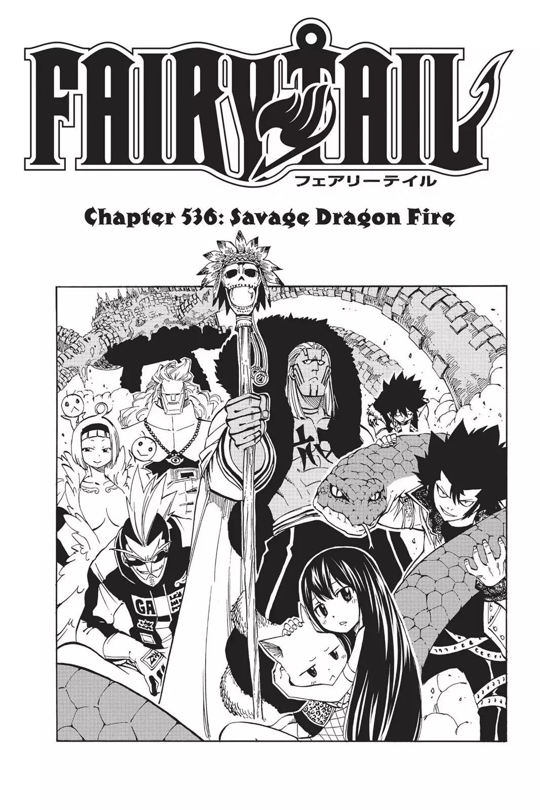 Fairy Tail Chapter 536 page 1 - Chapter 536: Savage Dragon Fire