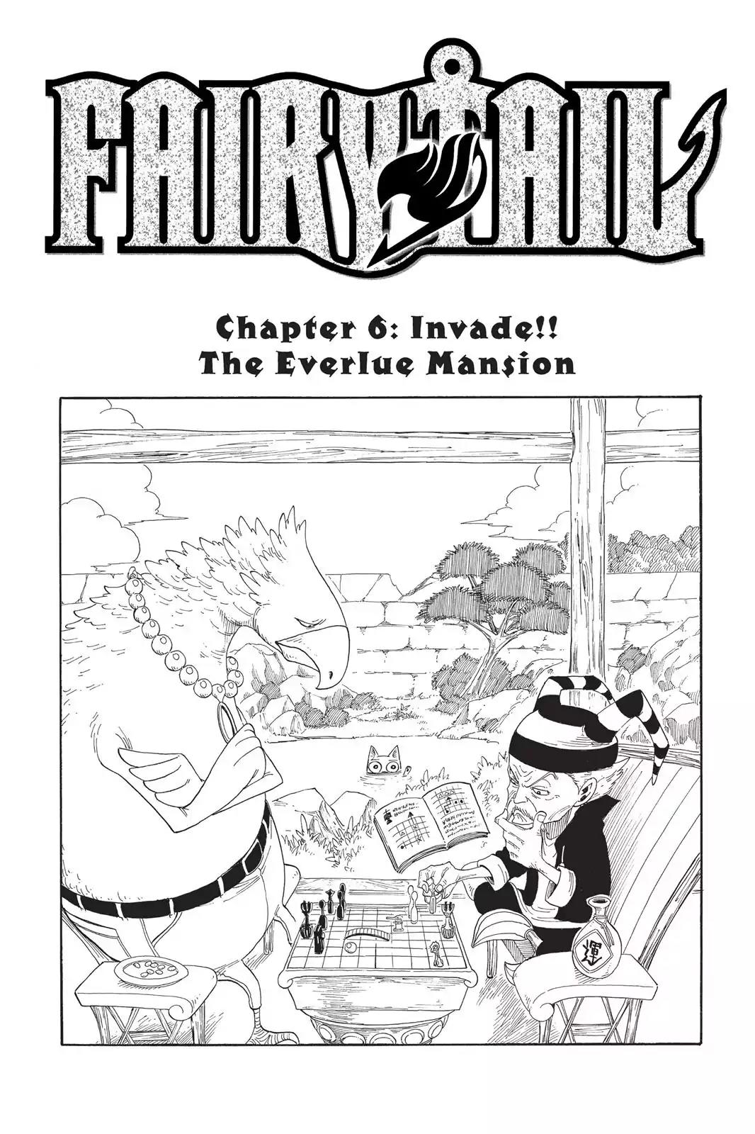 Fairy Tail Chapter 6 page 1 - Chapter 6: Invade!! The Everlue Mansion