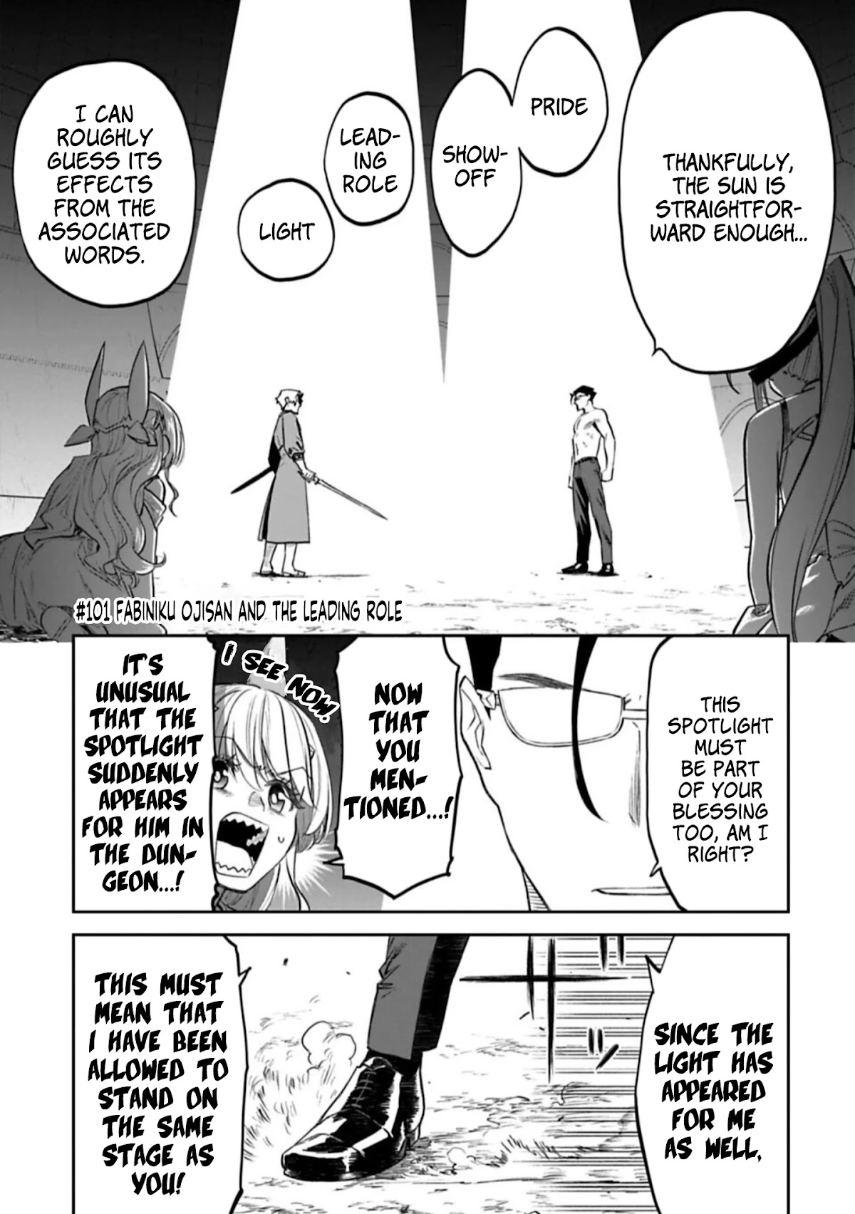 Fantasy Bishoujo Juniku Ojisan to Chapter 101 page 1 - Chapter 101: Fabiniku Ojisan And The Leading Role