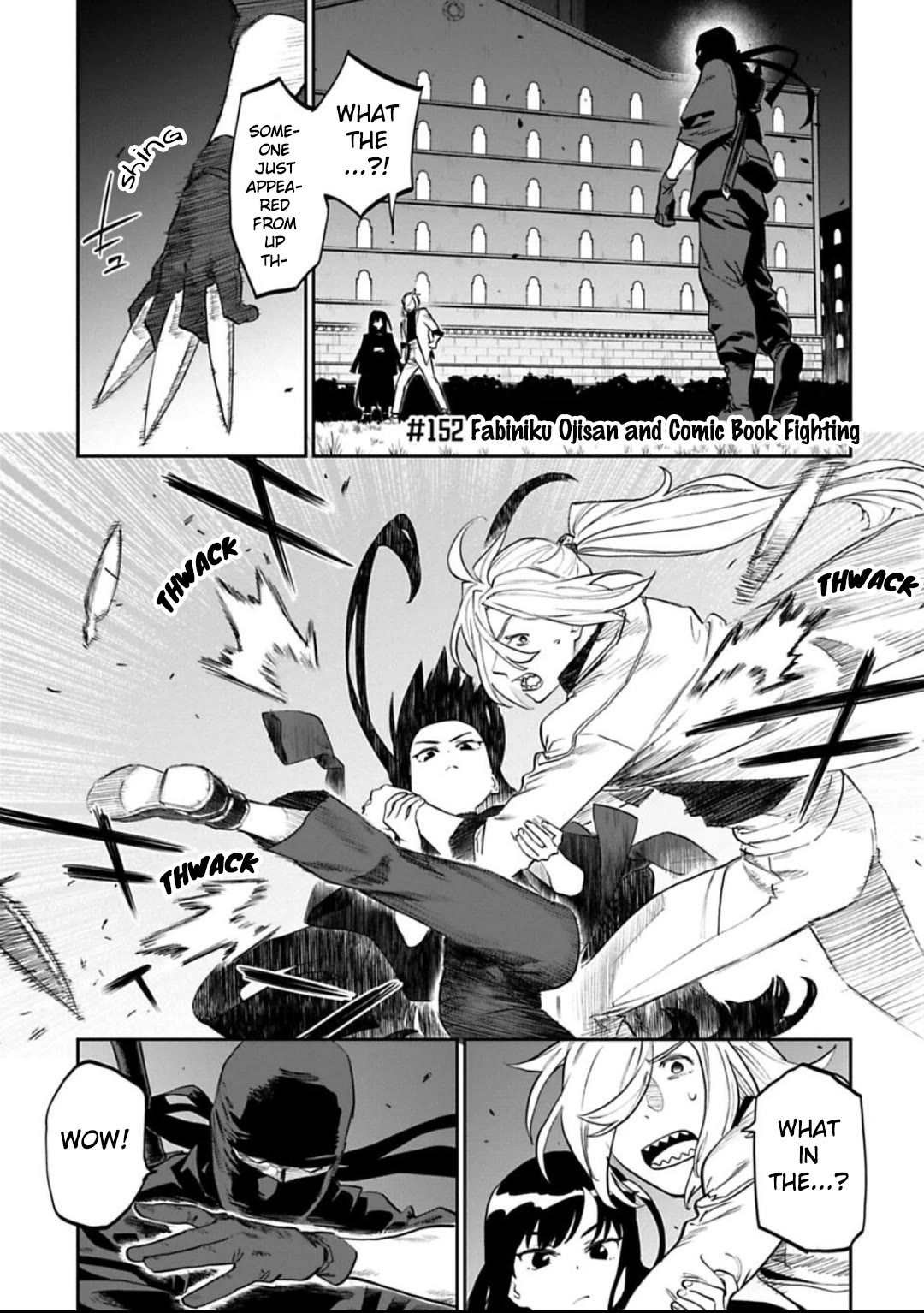 Fantasy Bishoujo Juniku Ojisan to Chapter 152 page 1 - Chapter 152: Fabiniku Ojisan And Comic Book Fighting
