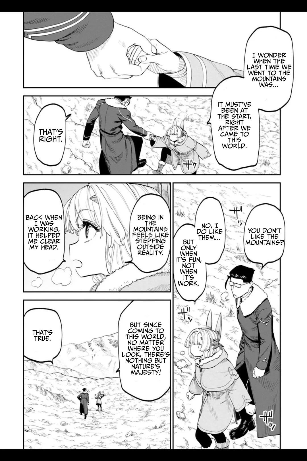 Fantasy Bishoujo Juniku Ojisan to Chapter 206.2 page 1 - Chapter 206.2: Fabiniku Ojisan And The Mountain Crossing 2