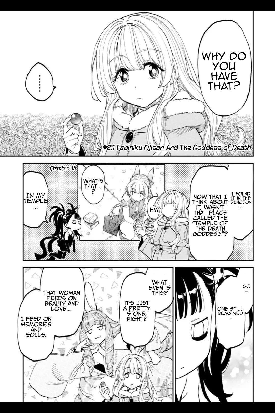 Fantasy Bishoujo Juniku Ojisan to Chapter 211 page 1 - Chapter 211: Fabiniku Ojisan And The Goddess of Death