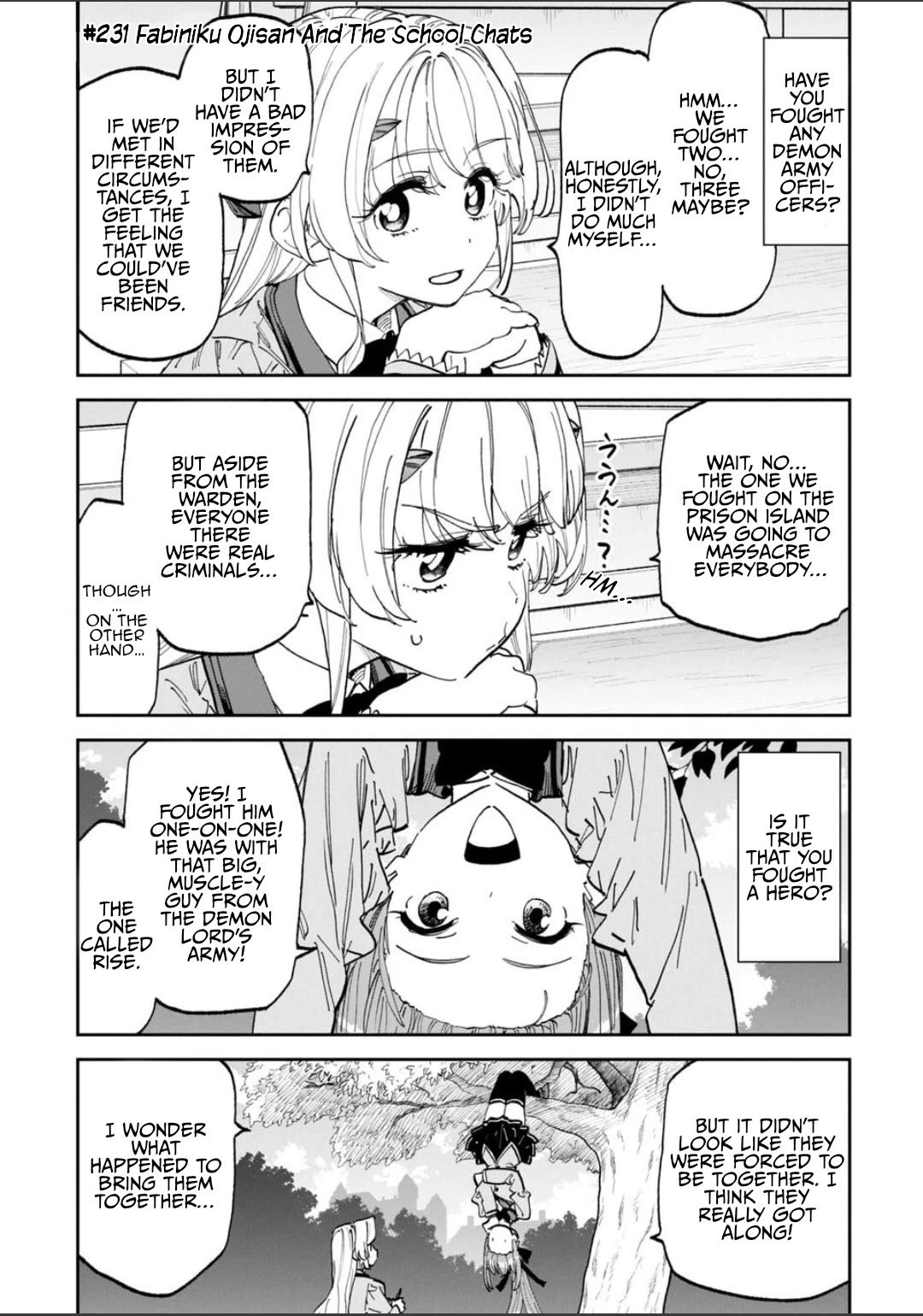 Fantasy Bishoujo Juniku Ojisan to Chapter 231 page 1 - Chapter 231: Fabiniku Ojisan And The School Chats