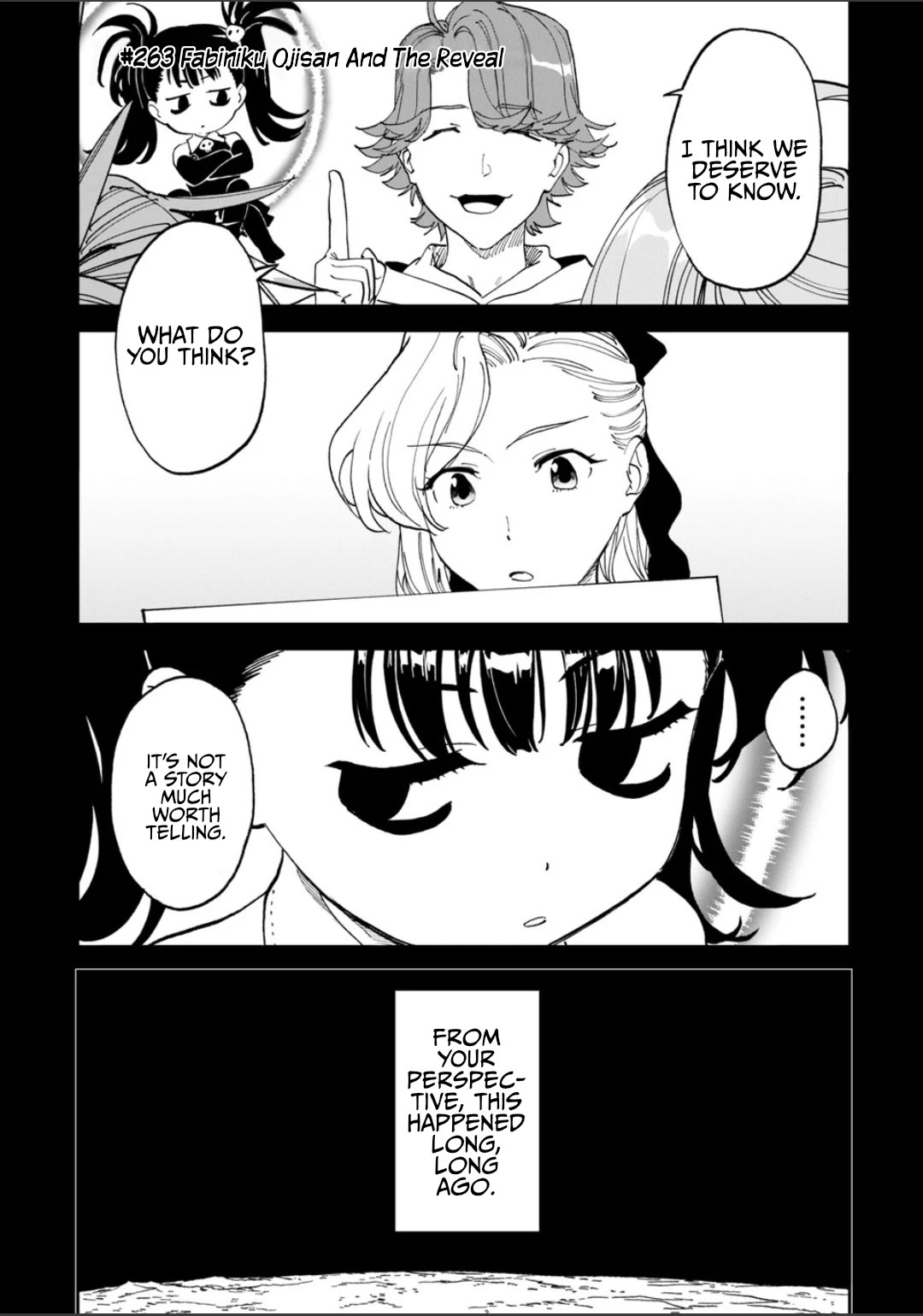 Fantasy Bishoujo Juniku Ojisan to Chapter 263 page 1 - Chapter 263: Fabiniku Ojisan And The Reveal
