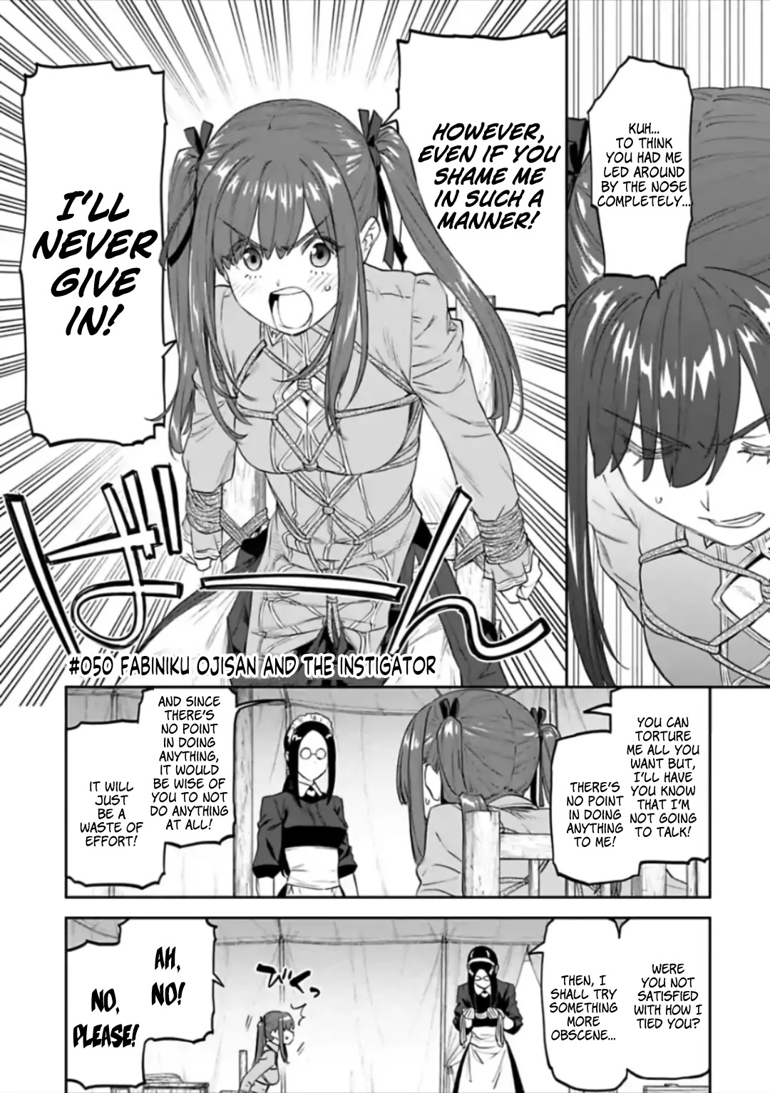 Fantasy Bishoujo Juniku Ojisan to Chapter 50 page 1 - Chapter 50: Fabiniku Ojisan and The Instigator