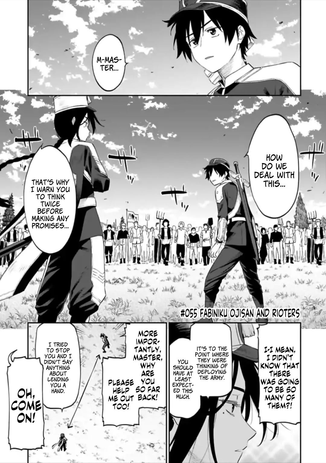 Fantasy Bishoujo Juniku Ojisan to Chapter 55 page 1 - Chapter 55: Fabiniku Ojisan And Rioters