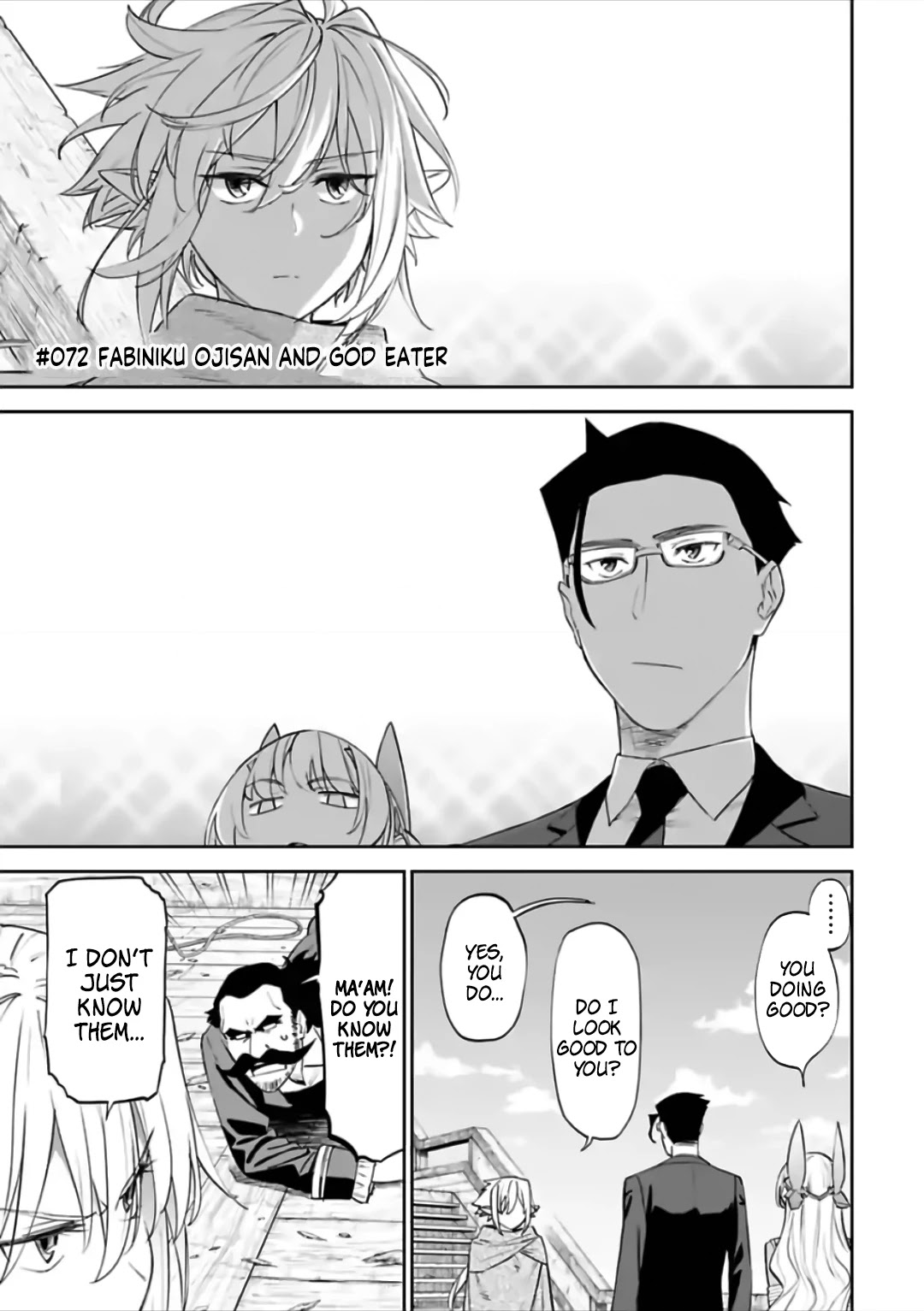 Fantasy Bishoujo Juniku Ojisan to Chapter 72 page 1 - Chapter 72: Fabiniku Ojisan and God Eater