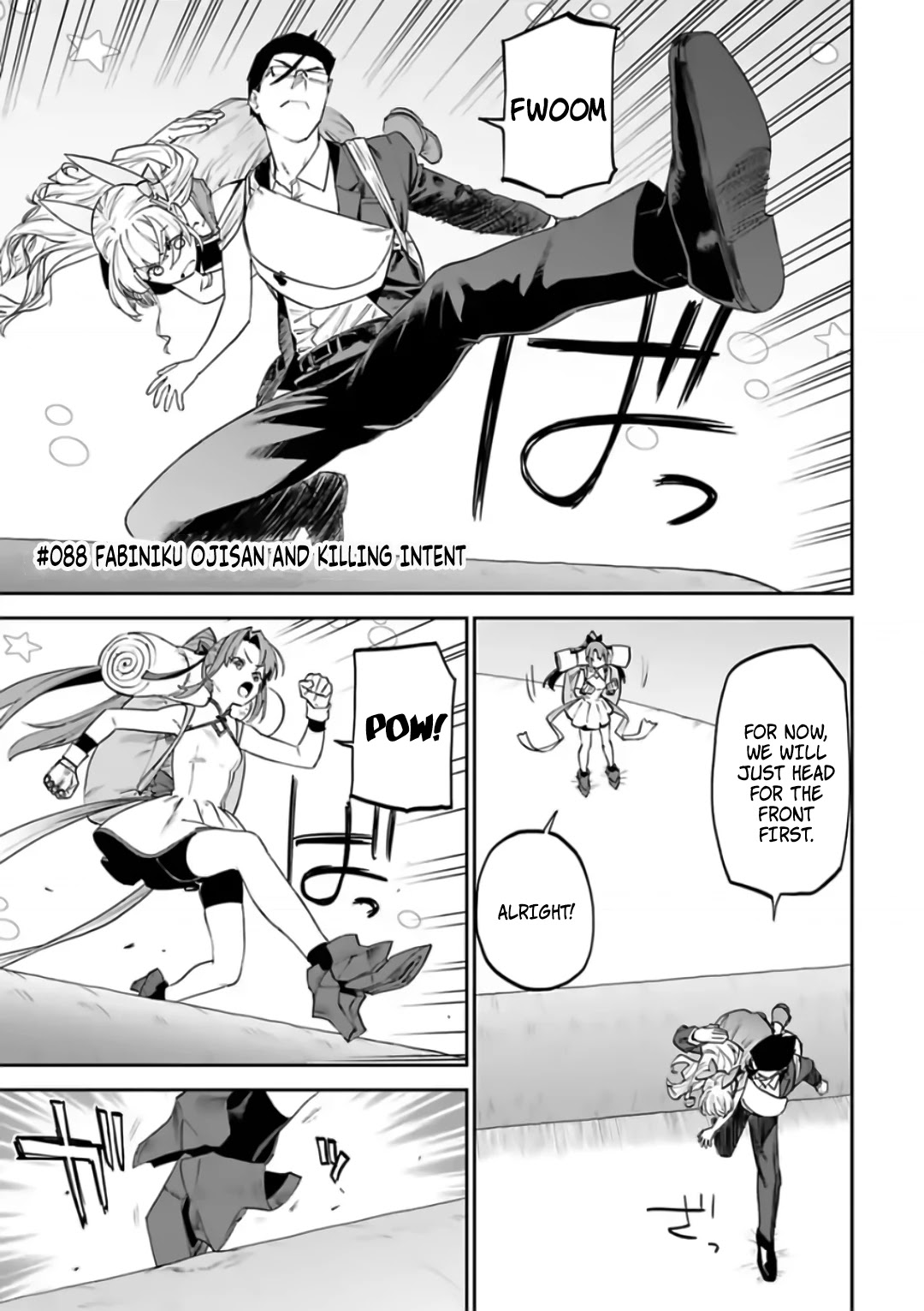 Fantasy Bishoujo Juniku Ojisan to Chapter 88 page 1 - Chapter 88: Fabiniku Ojisan And Killing Intent