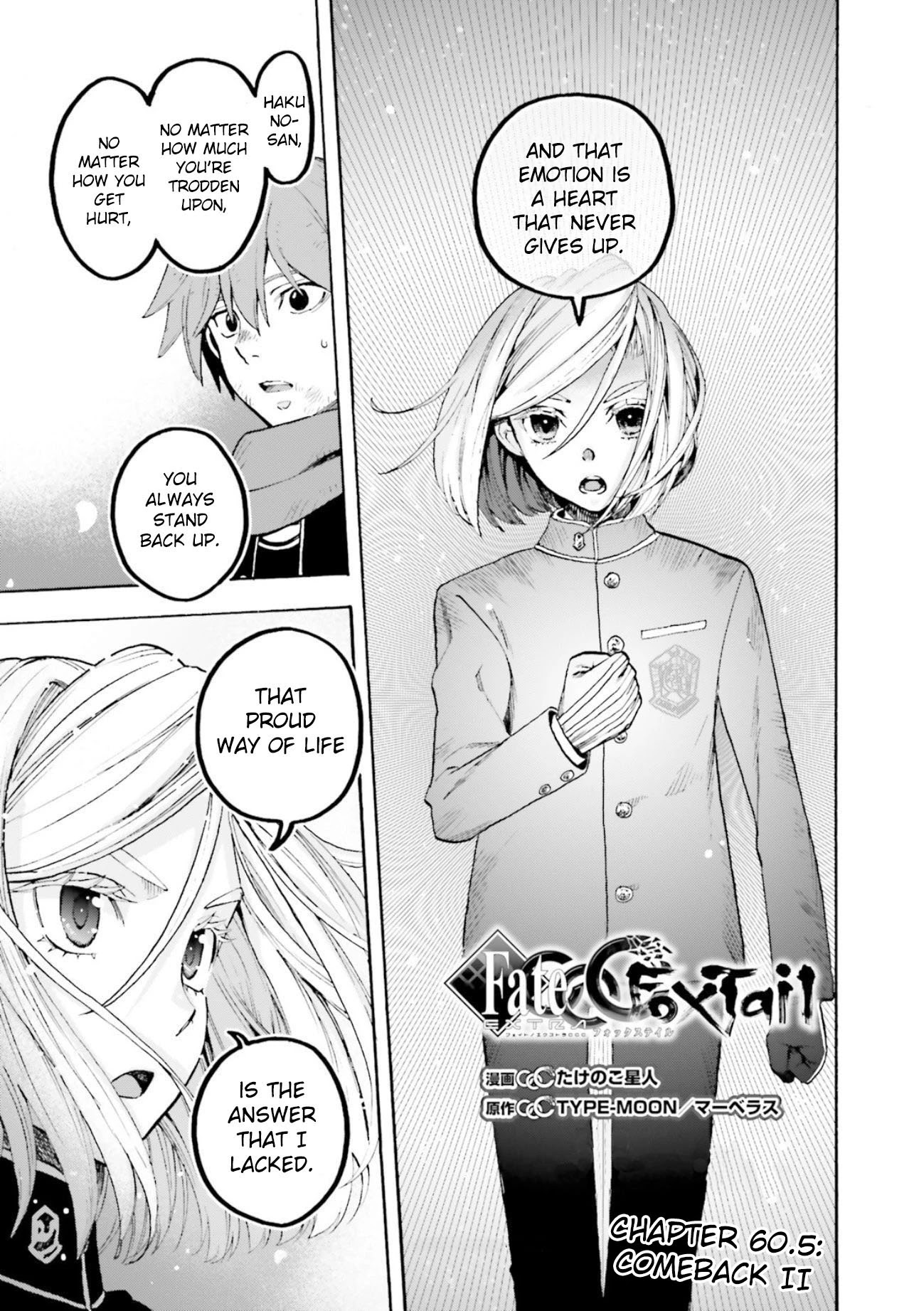 Fate/Extra CCC - Foxtail Chapter 60.5 page 3 - Chapter 60.5: Comeback 2