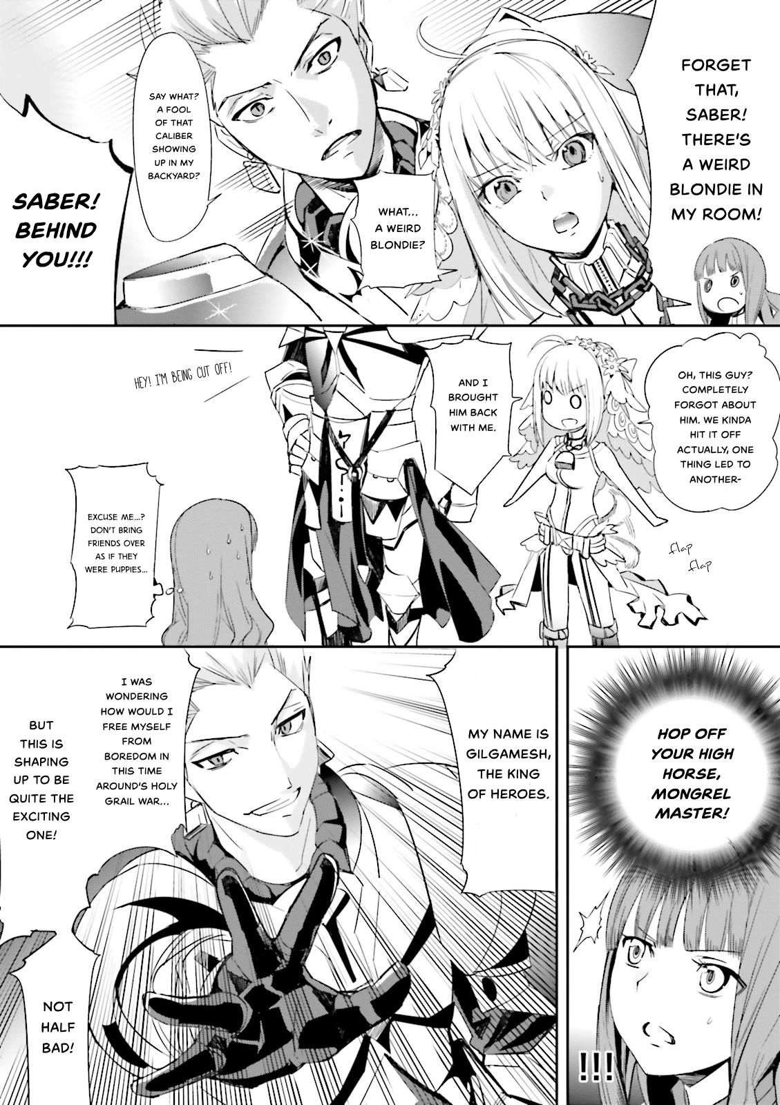 Fate/Extra Chapter 17.5 page 3 - Chapter 17.5: The King of Heroes Makes his Debut!?
