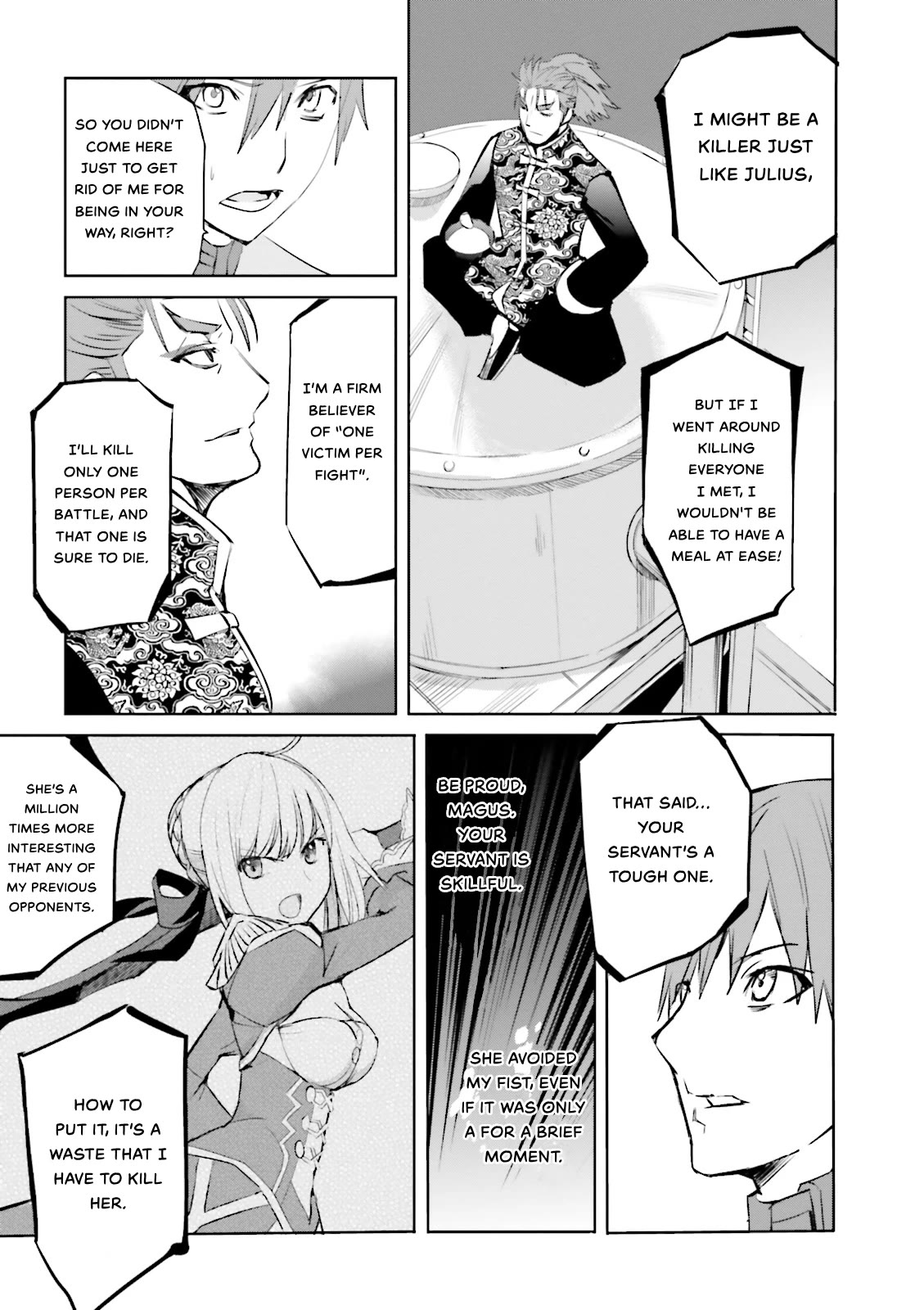 Fate/Extra Chapter 19 page 14 - Chapter 19: Demon Fist Master