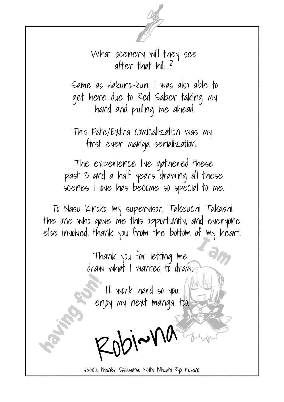 Fate/Extra Chapter 38.5 page 7 - Chapter 38.5: EXTRA-STAGE