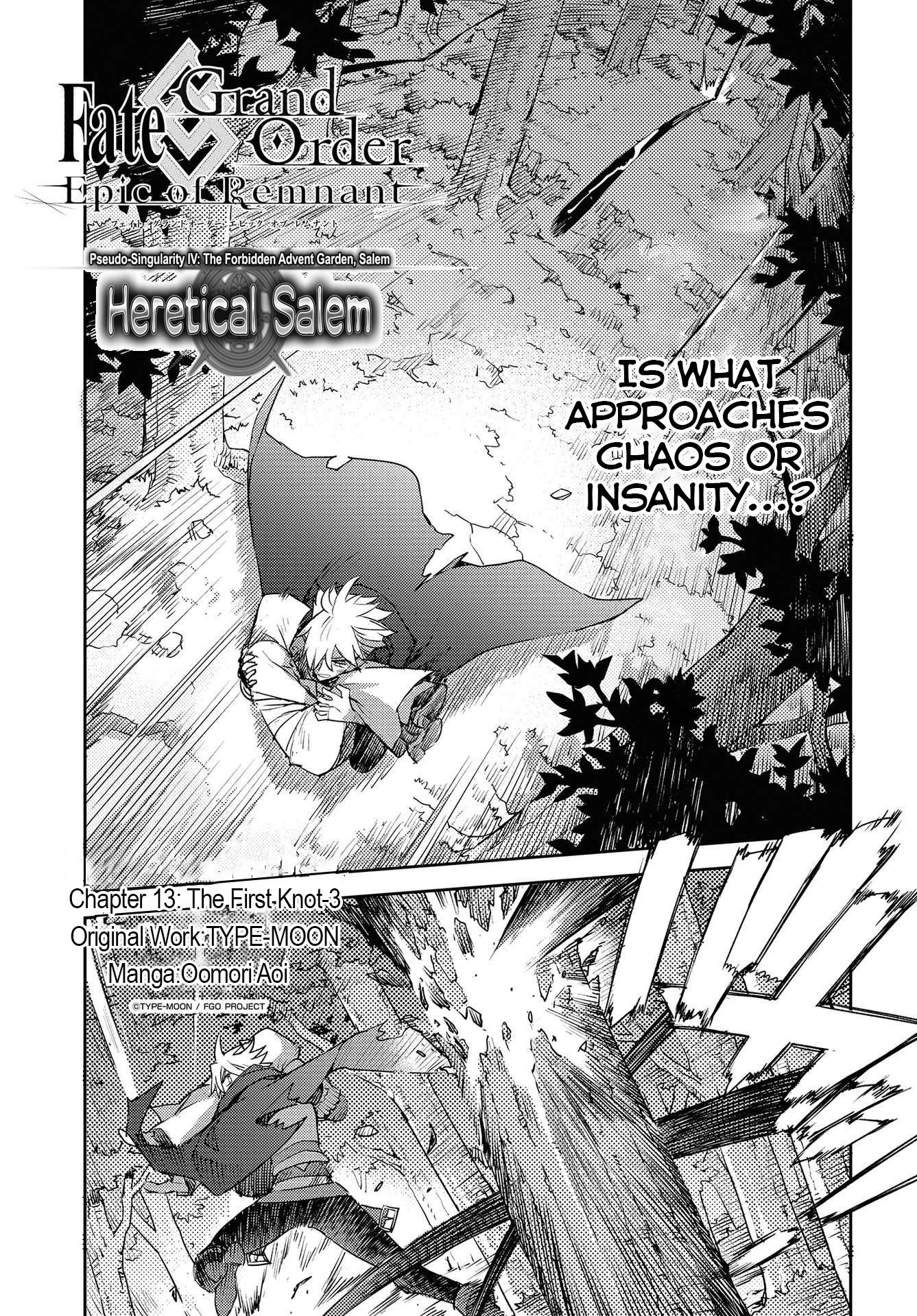 Fate/Grand Order: Epic of Remnant - Subspecies Singularity IV: Taboo Advent Salem: Salem of Heresy Chapter 13 page 1 - Chapter 13: The First Knot - 3