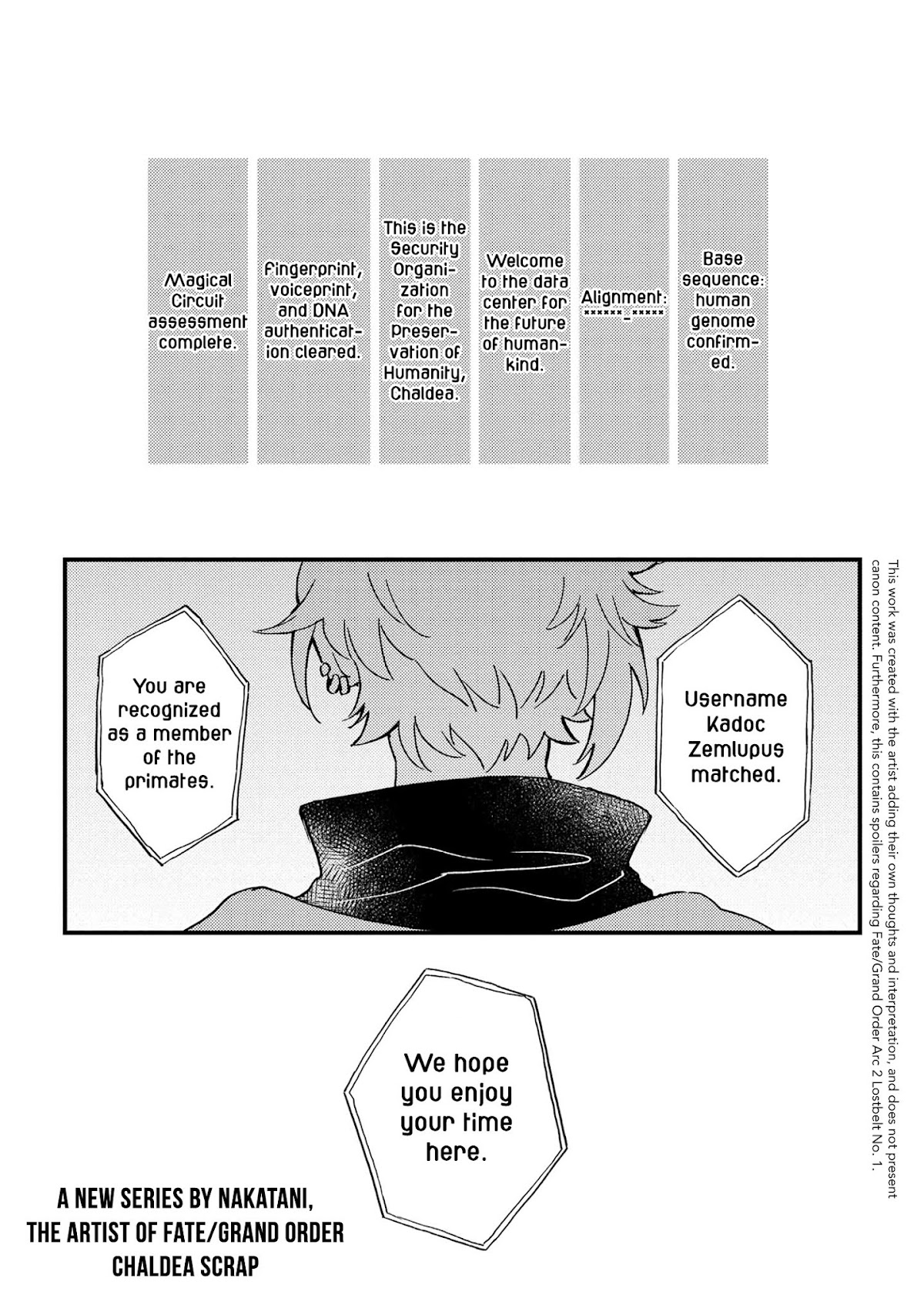 Fate/Grand Order From Lostbelt Chapter 1 page 1 - Chapter 1: A Letter From the Permafrost Empire