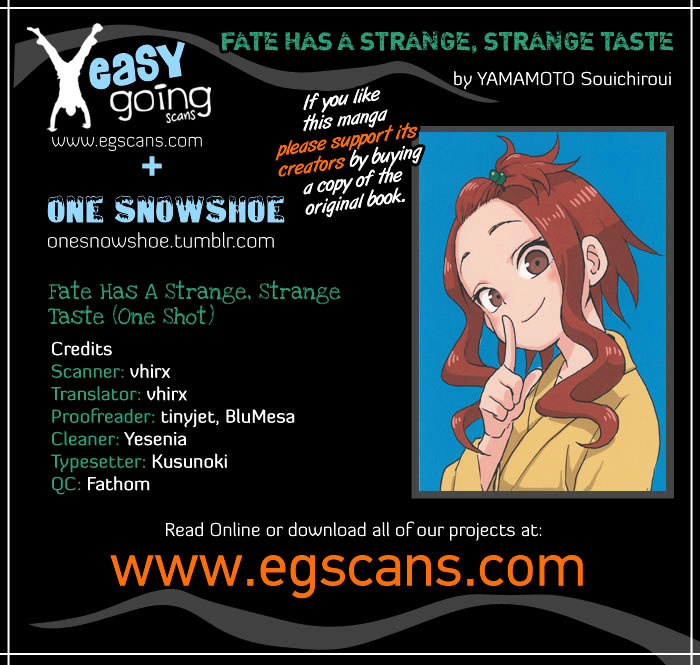 Fate Has A Strange, Strange Taste Chapter 0 page 1 - Chapter 0 : [One shot]