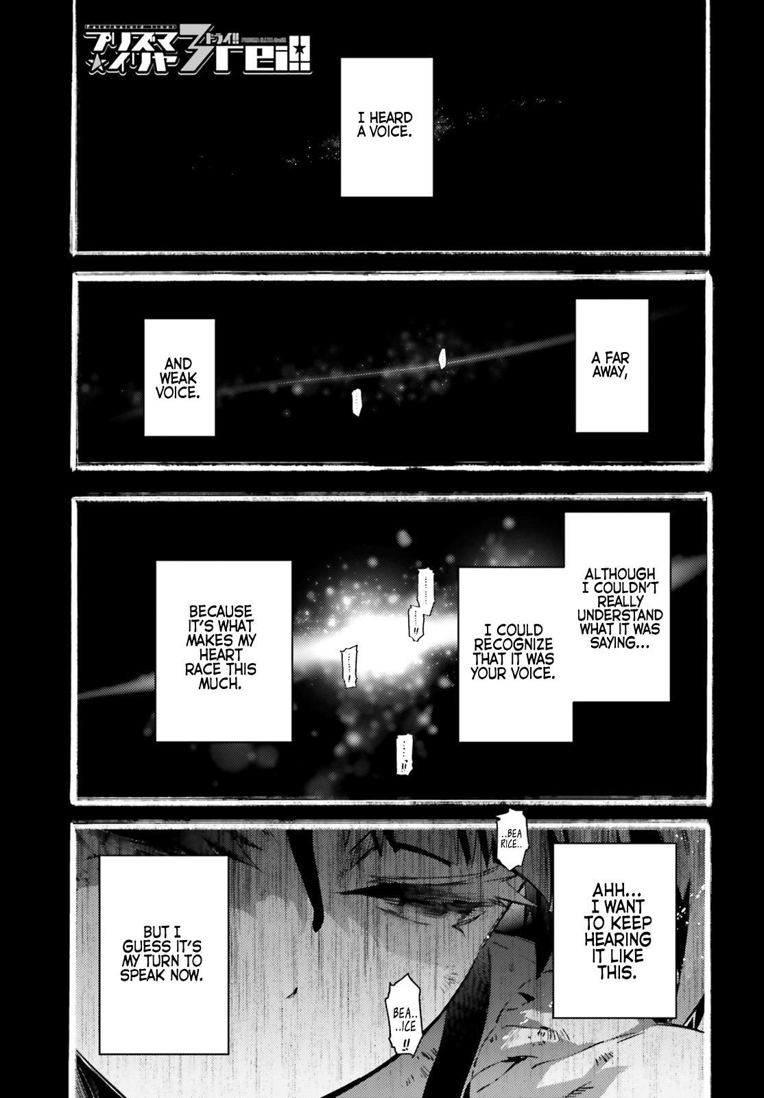 Fate/Kaleid Liner Prisma Illya Drei! Chapter 50 page 1 - Chapter 50: Her Feelings