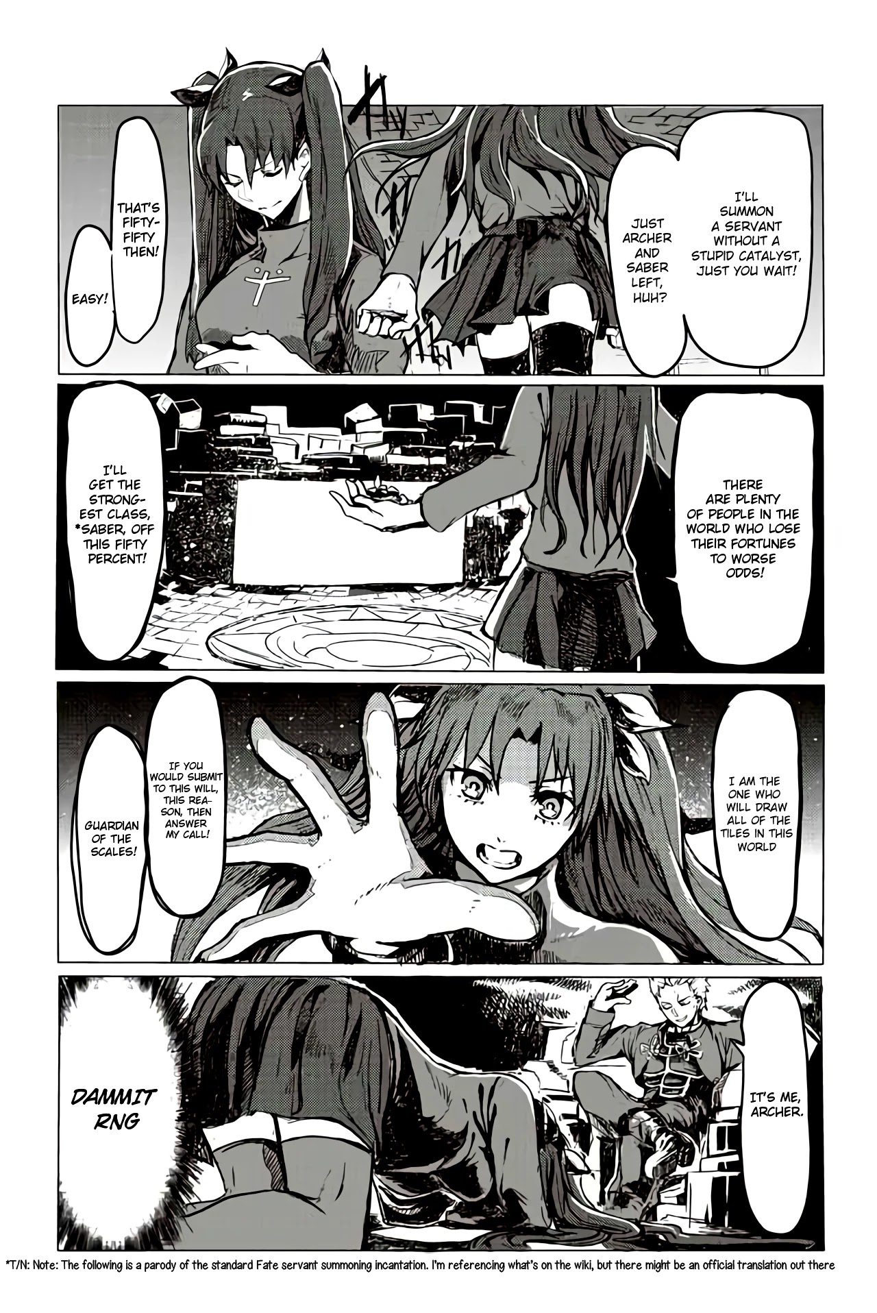 Fate/Mahjong Night - Seihai Sensou Chapter 6 page 1 - Chapter 6: Turn 6