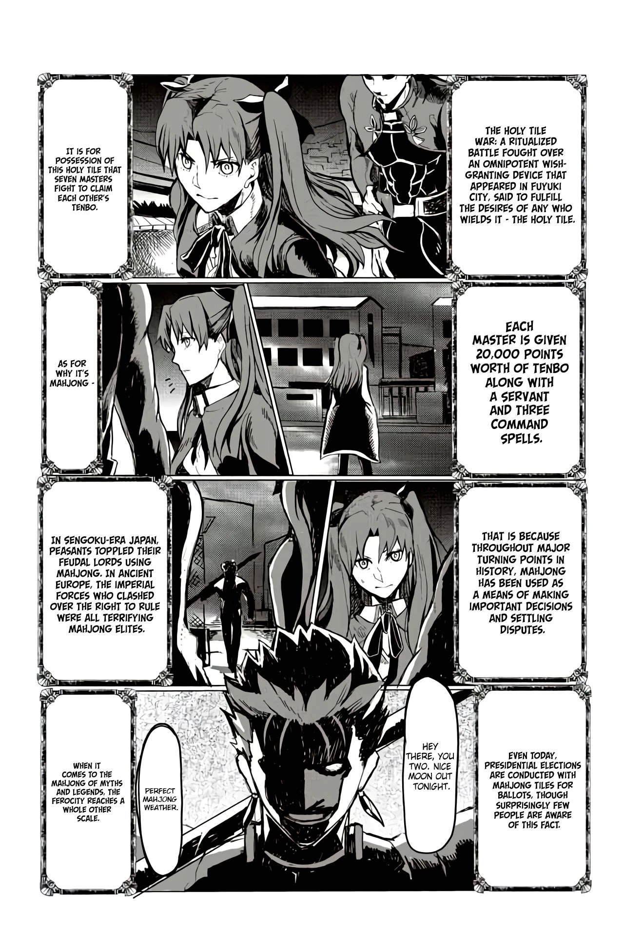 Fate/Mahjong Night - Seihai Sensou Chapter 8 page 1 - Chapter 8: Turn 8