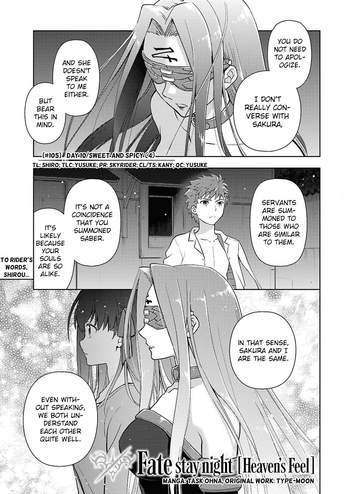 Fate/Stay Night - Heaven's Feel Chapter 105 page 1 - Chapter 105: Day 10 / Sweet and Spicy (4)