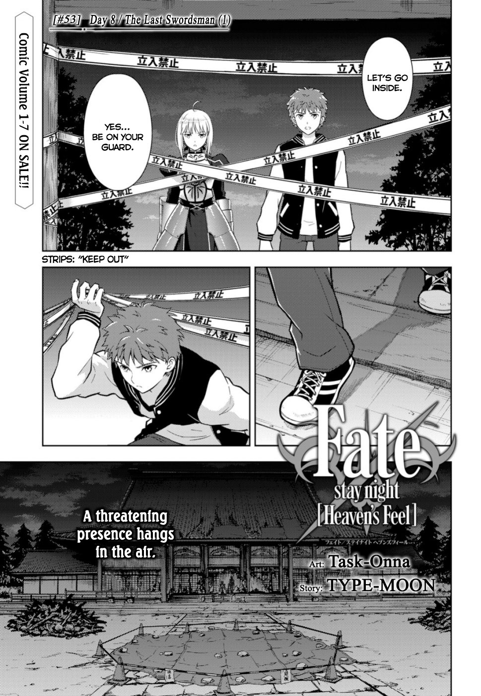 Fate/Stay Night - Heaven's Feel Chapter 53 page 1 - Chapter 53: Day 8 / The Last Swordsman (1)