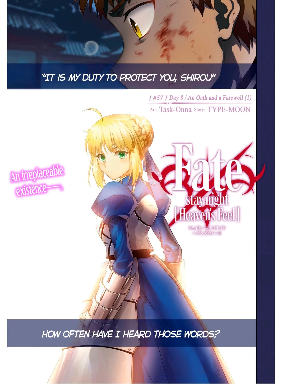 Fate/Stay Night - Heaven's Feel Chapter 57 page 1 - Chapter 57: Day 8 / An Oath and a Farewell (1)