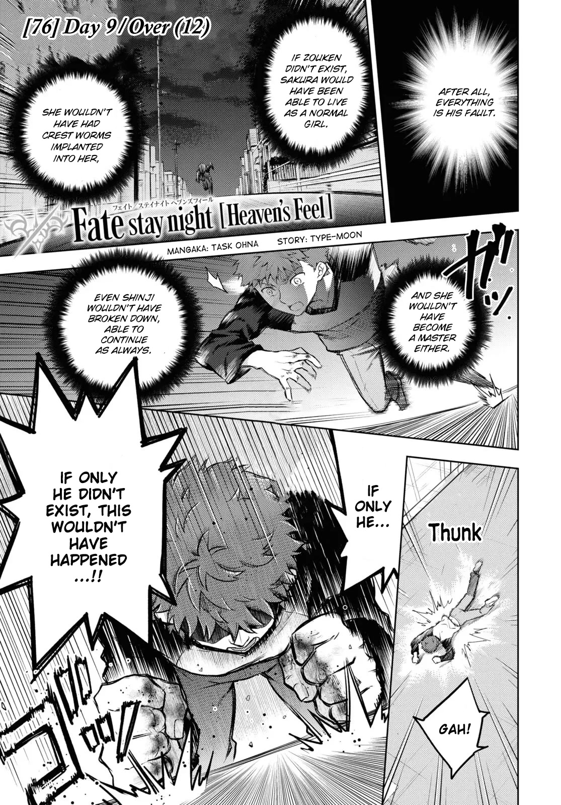 Fate/Stay Night - Heaven's Feel Chapter 76 page 1 - Chapter 76: Day 9 / Over(12)