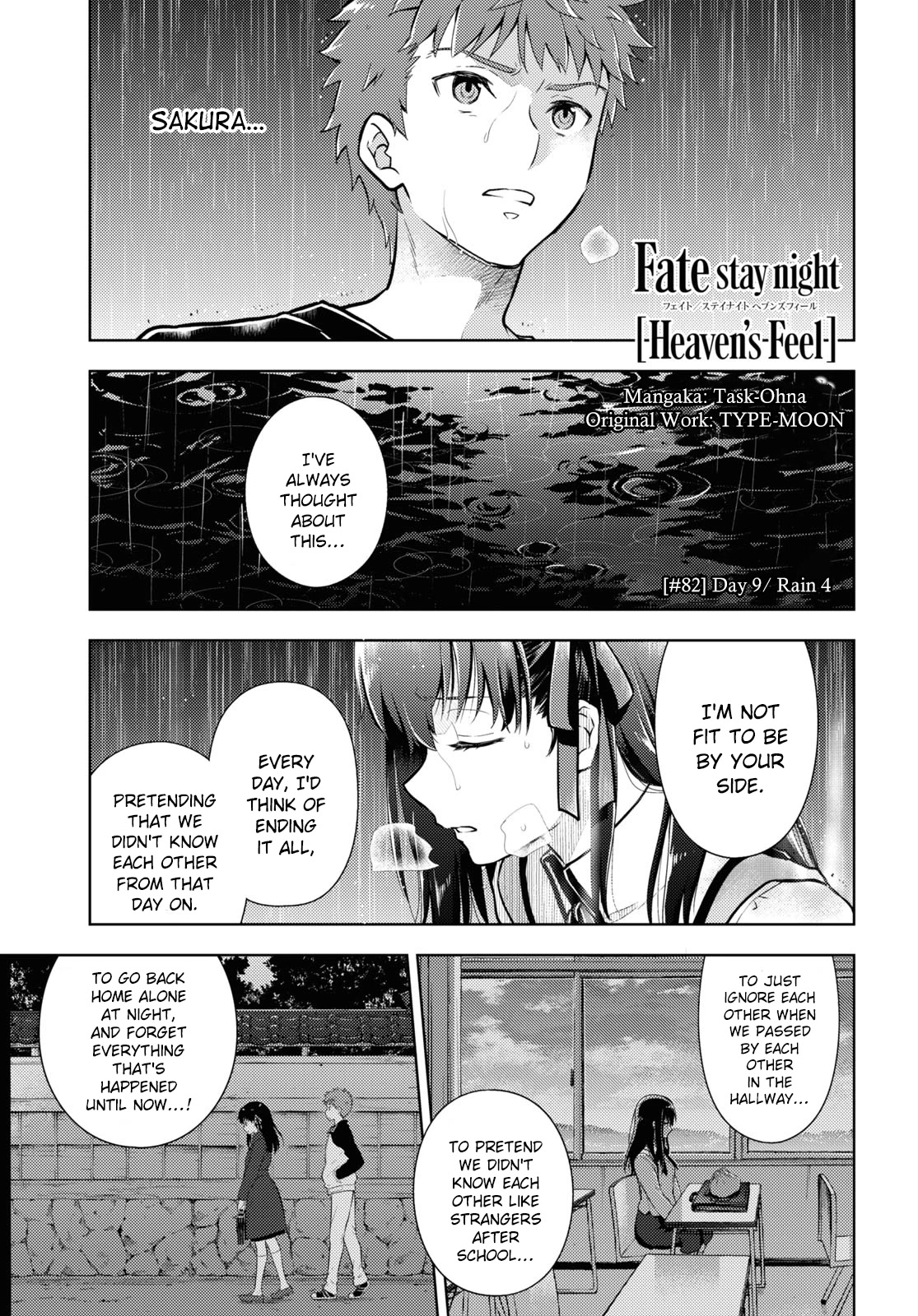 Fate/Stay Night - Heaven's Feel Chapter 82 page 1 - Chapter 82: Day 9 / Rain (4)