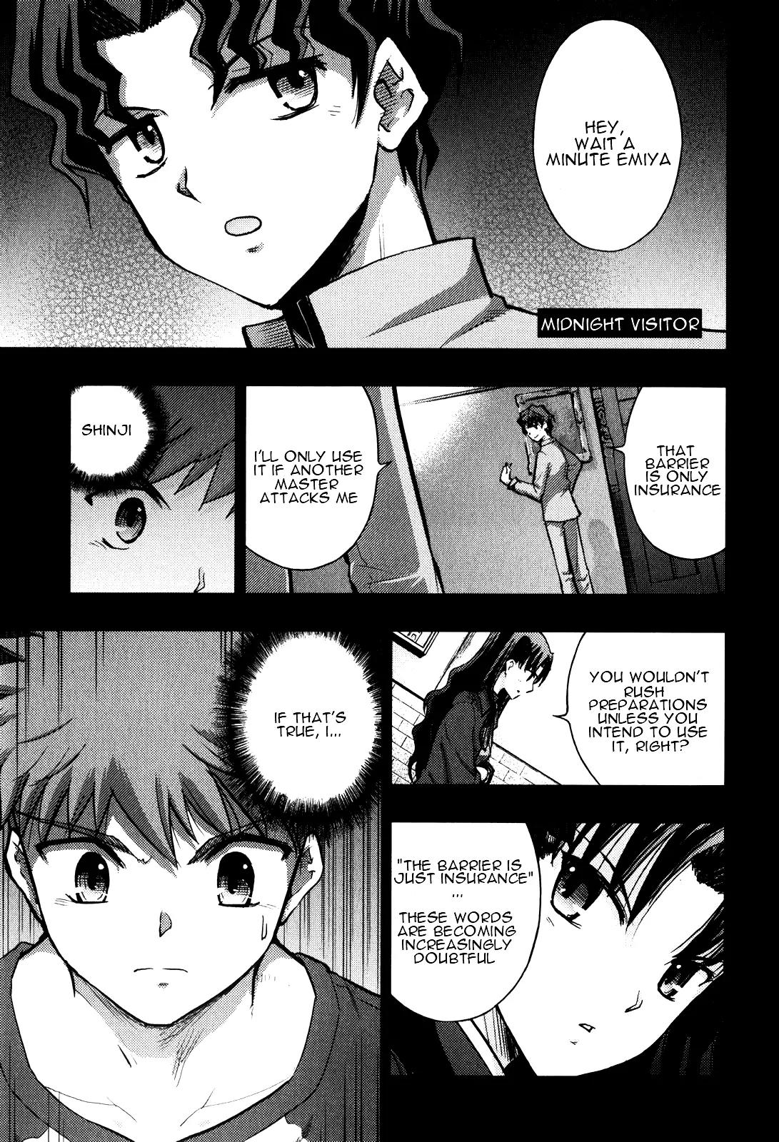 Fate/Stay Night Chapter 21 page 1 - Chapter 21: Midnight Visitor