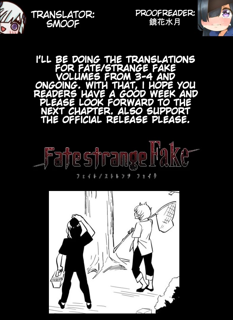 Fate/Strange Fake Chapter 12.5 page 1 - Chapter 12.5: A Battle Without Heroic Spirits
