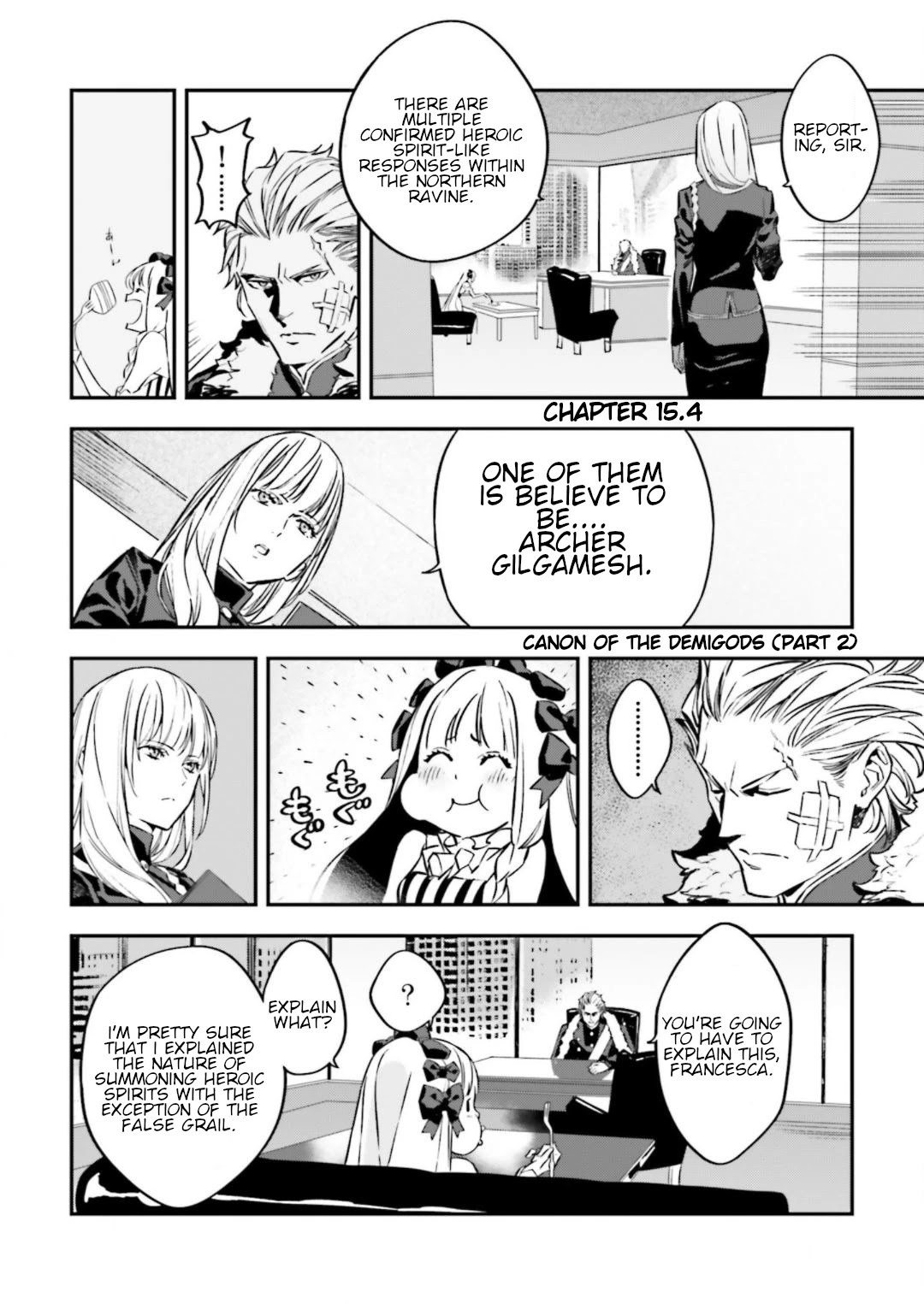 Fate/Strange Fake Chapter 15.4 page 2 - Chapter 15.4: Canon of the Demigods (Part 2)