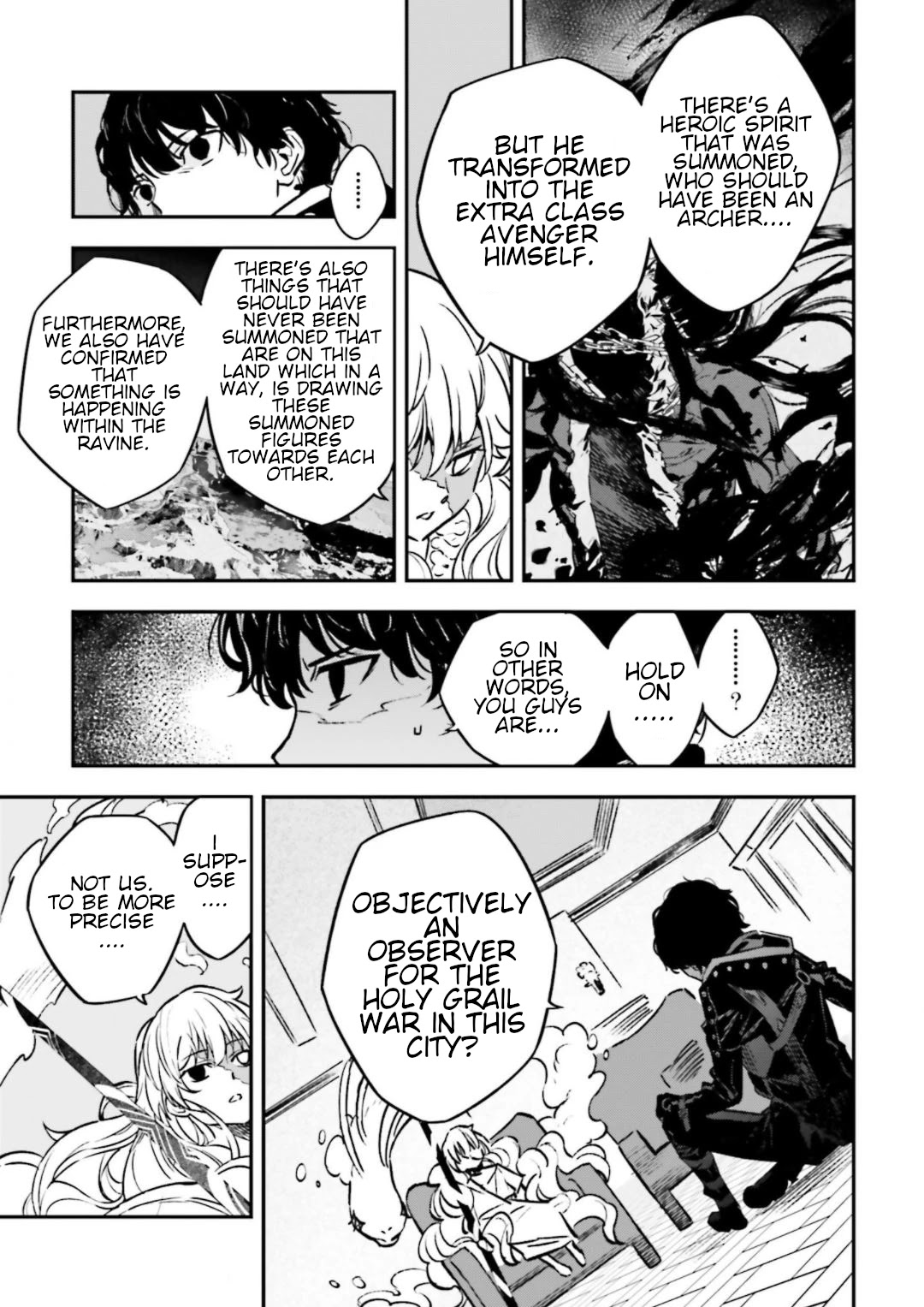 Fate/Strange Fake Chapter 16.2 page 5 - Chapter 16.2: Watcher