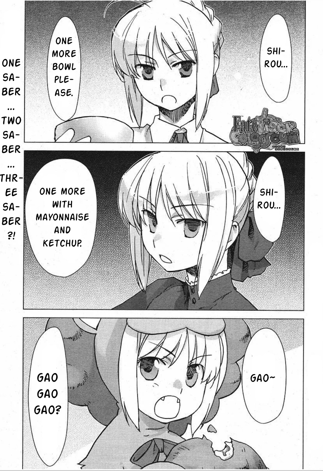 Fate/tiger colosseum UPPER Chapter 1 page 1 - Chapter 1: 3 Sabers?!