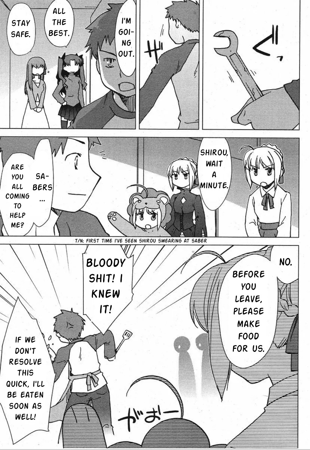 Fate/tiger colosseum UPPER Chapter 1 page 5 - Chapter 1: 3 Sabers?!