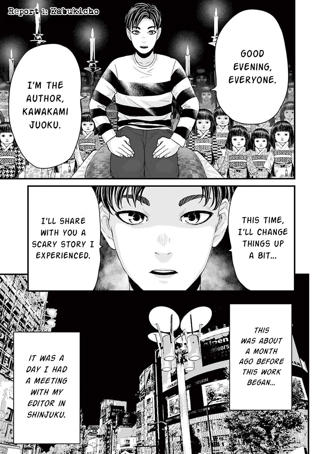 Fear: Reiwa Ghost Story Chapter 15.2 page 1 - Chapter 15.2: Report 1: Kabukicho