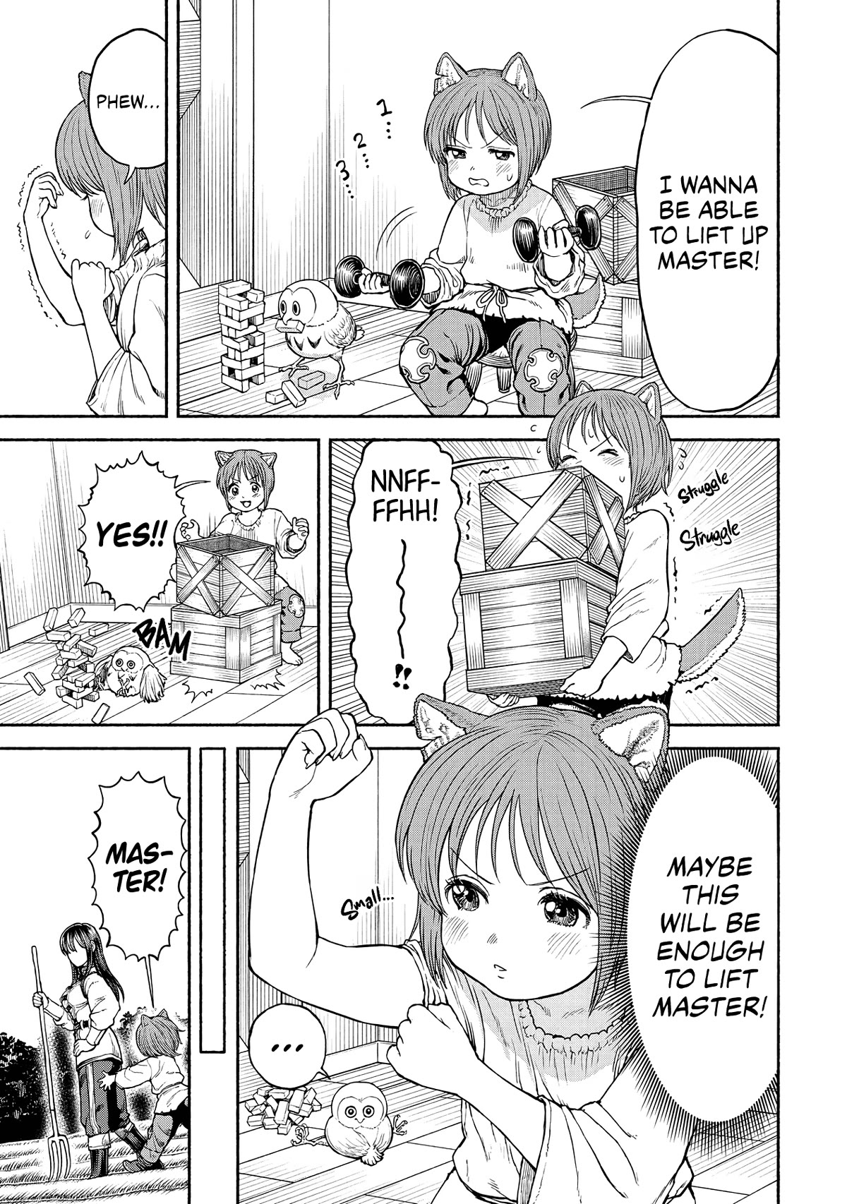 Female Knight and the Kemonomimi Child Chapter 19 page 5 - Chapter 19: Strength Training Start♪