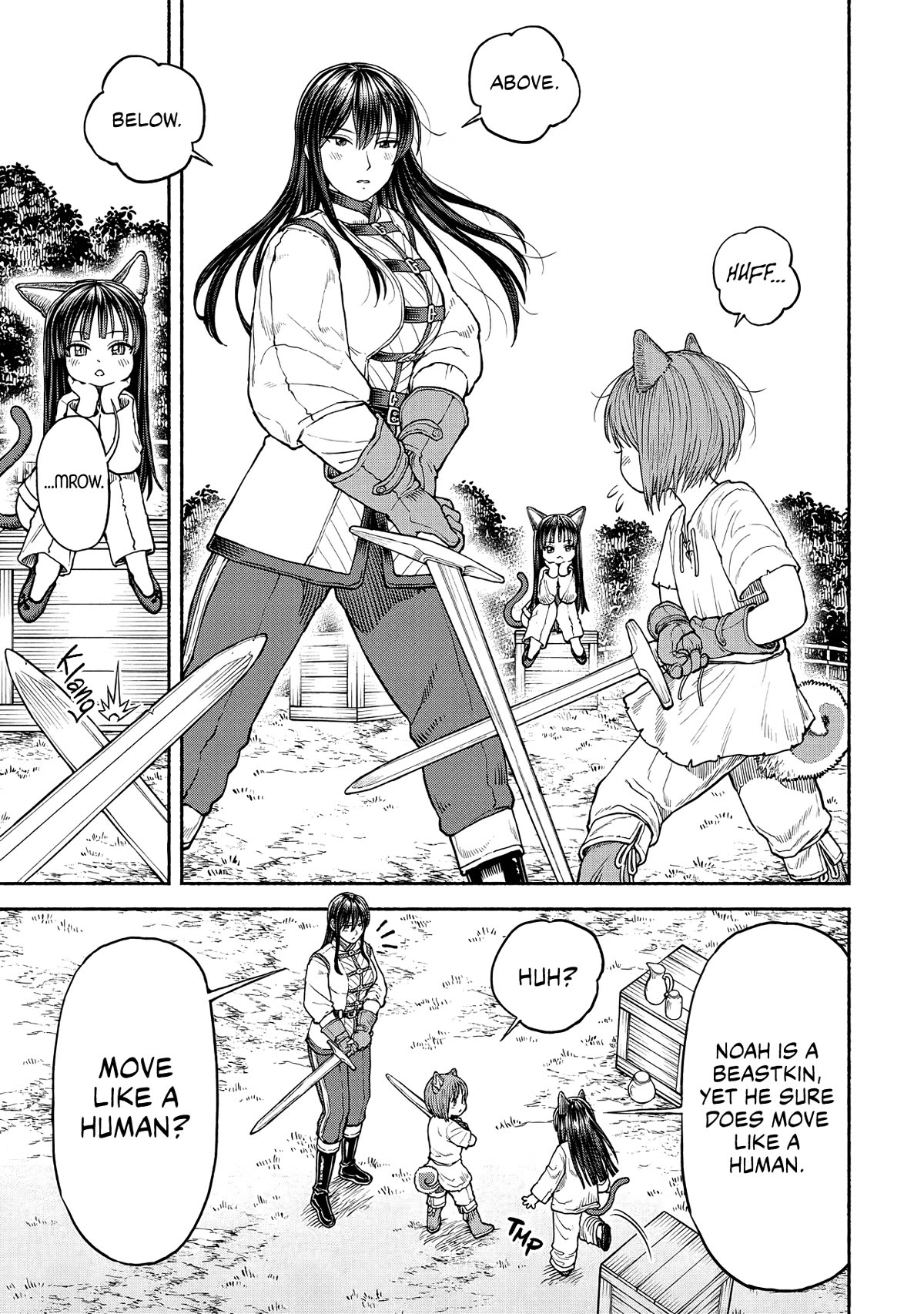 Female Knight and the Kemonomimi Child Chapter 26 page 1 - Chapter 26: Beastkin Swordsmanship
