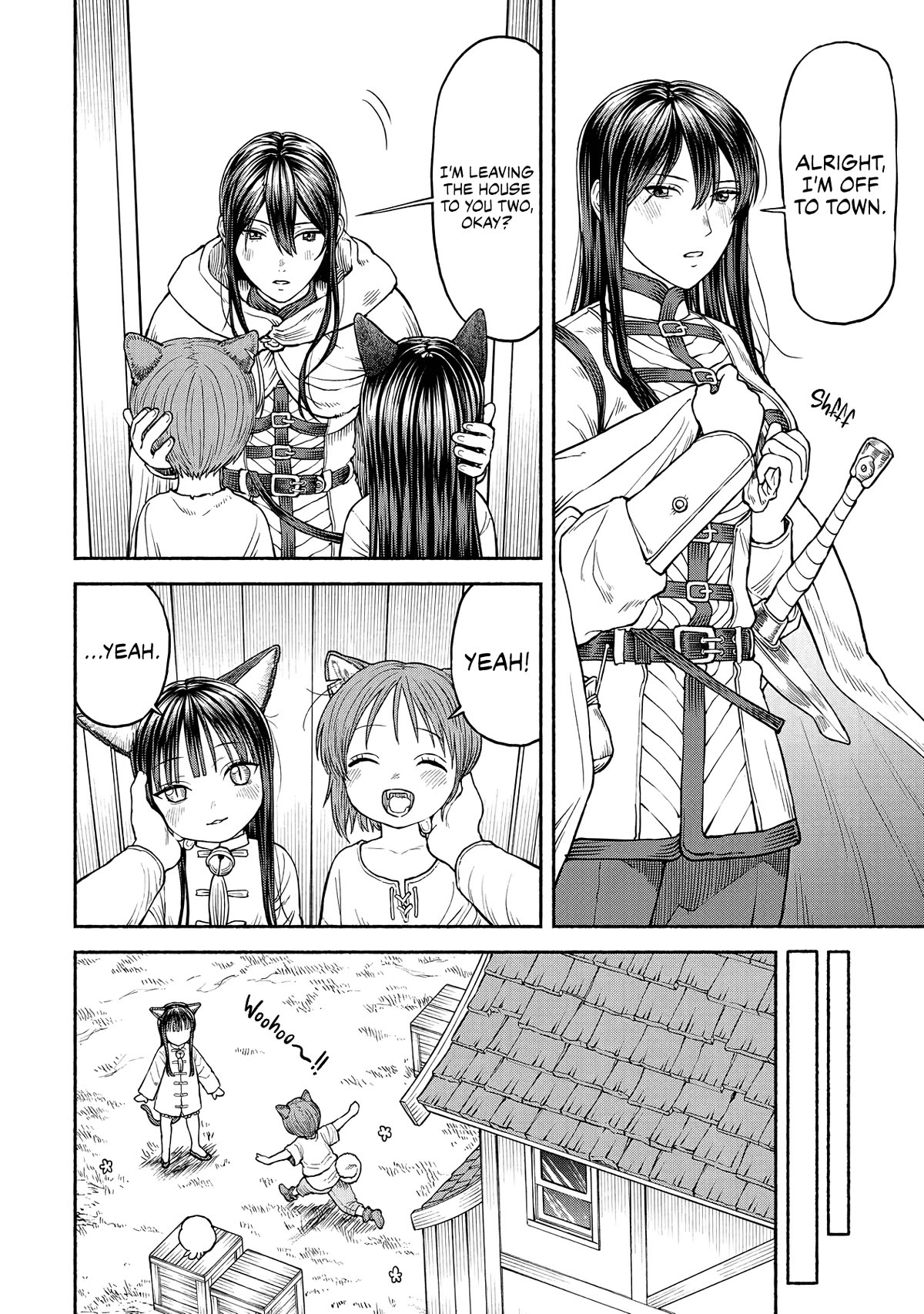 Female Knight and the Kemonomimi Child Chapter 27 page 1 - Chapter 27: Honorable Wounds