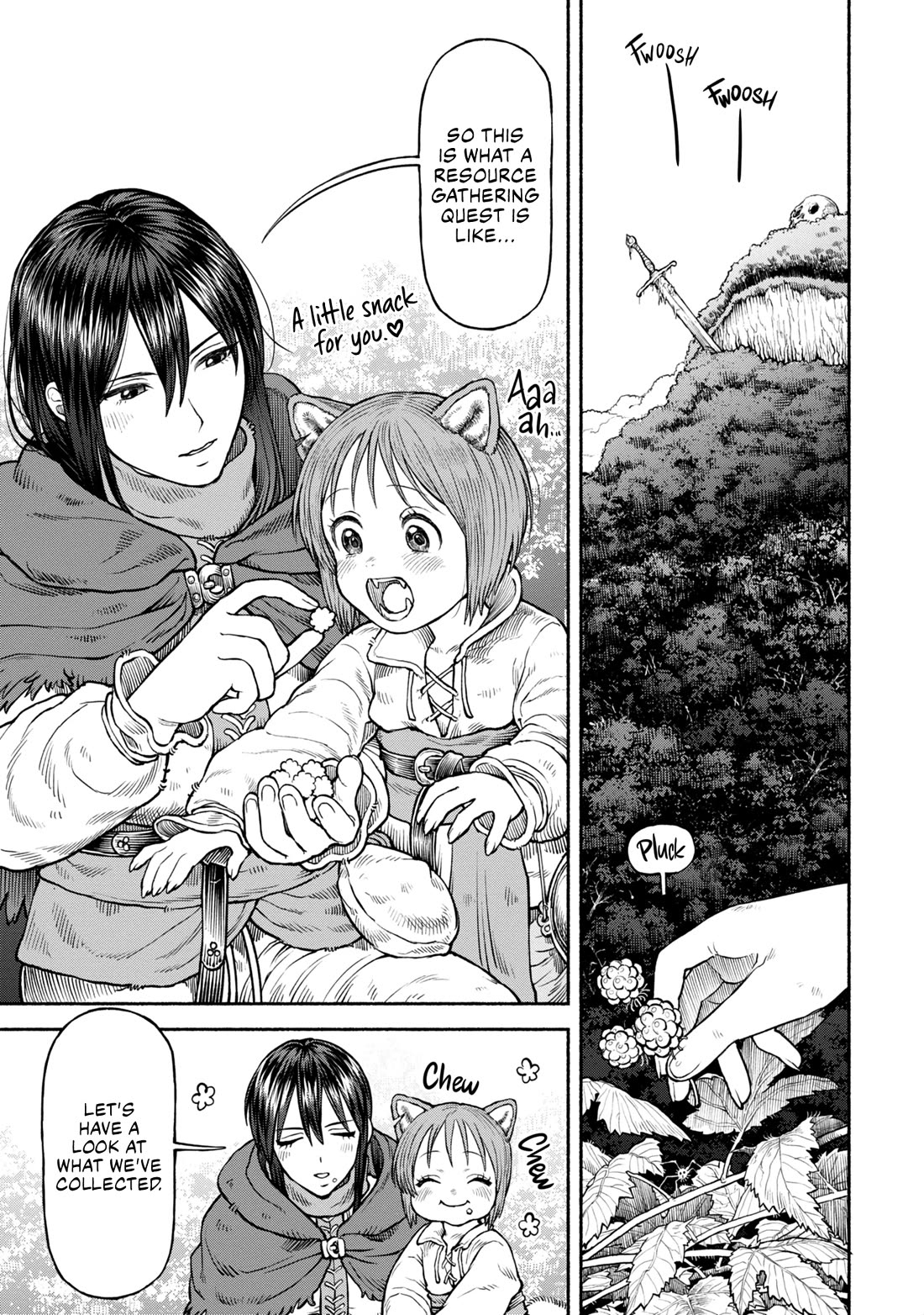 Female Knight and the Kemonomimi Child Chapter 38 page 1 - Chapter 38: Foraging
