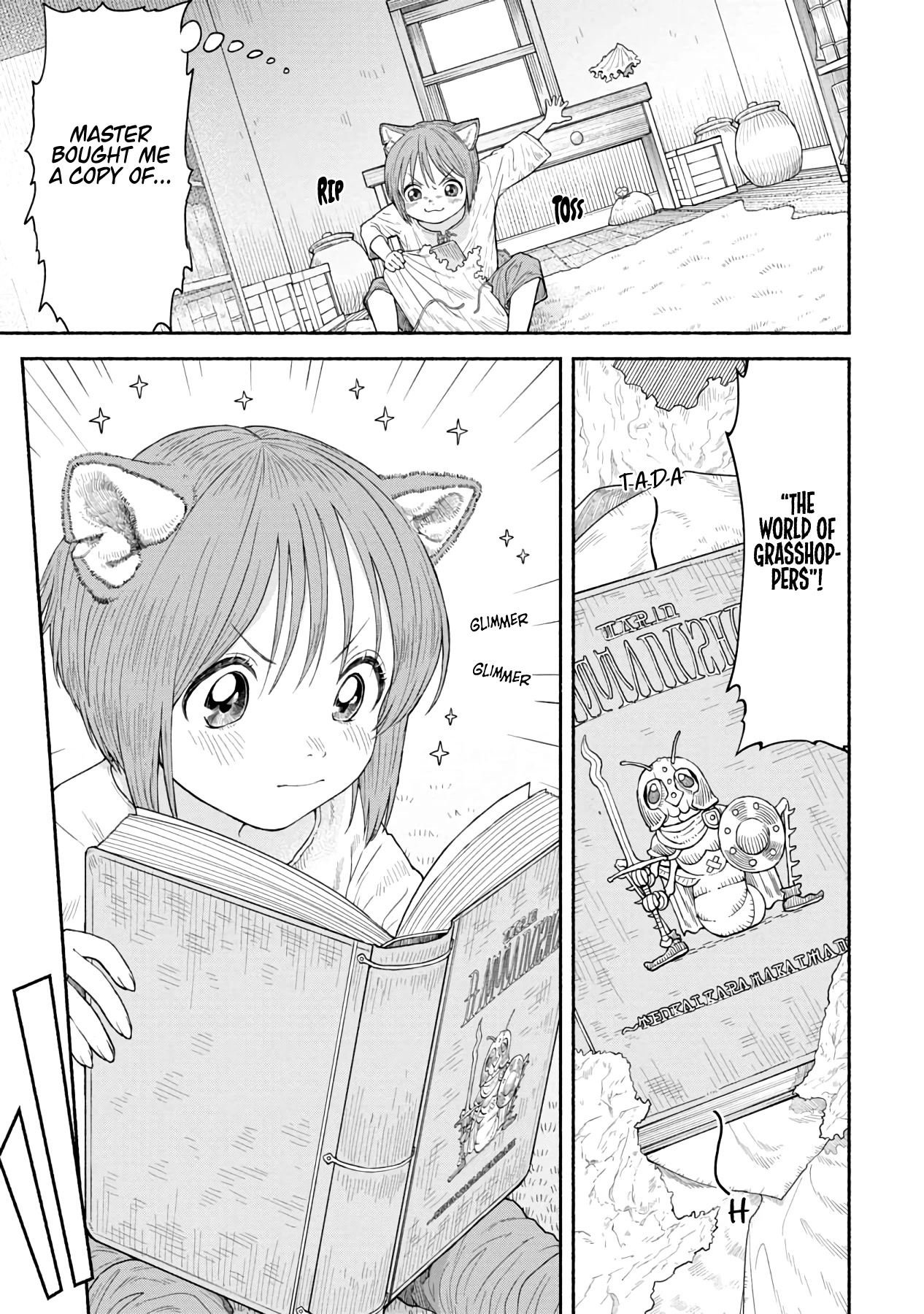 Female Knight and the Kemonomimi Child Chapter 4 page 1 - Chapter 4: Grasshopper Book