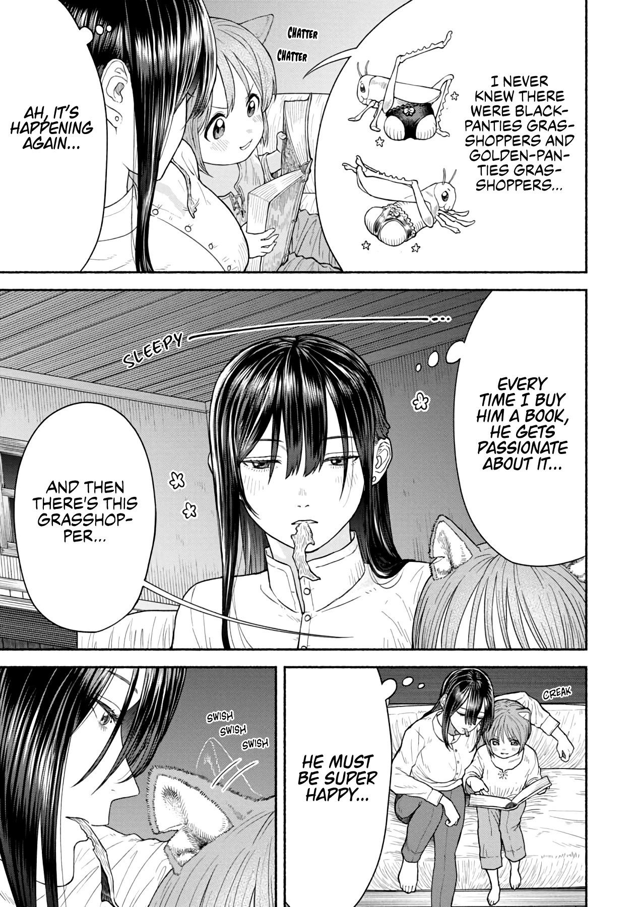 Female Knight and the Kemonomimi Child Chapter 4 page 3 - Chapter 4: Grasshopper Book