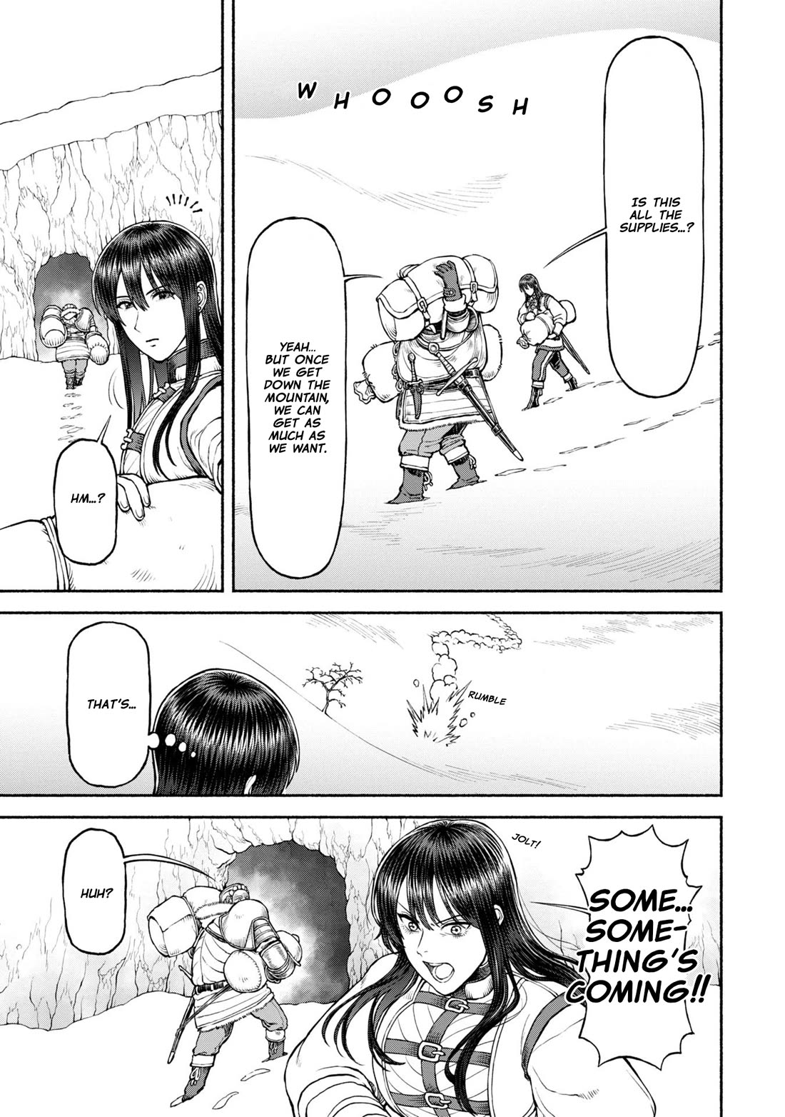 Female Knight and the Kemonomimi Child Chapter 46 page 1 - Chapter 46: Deadly Battle on the Snowy Mountain