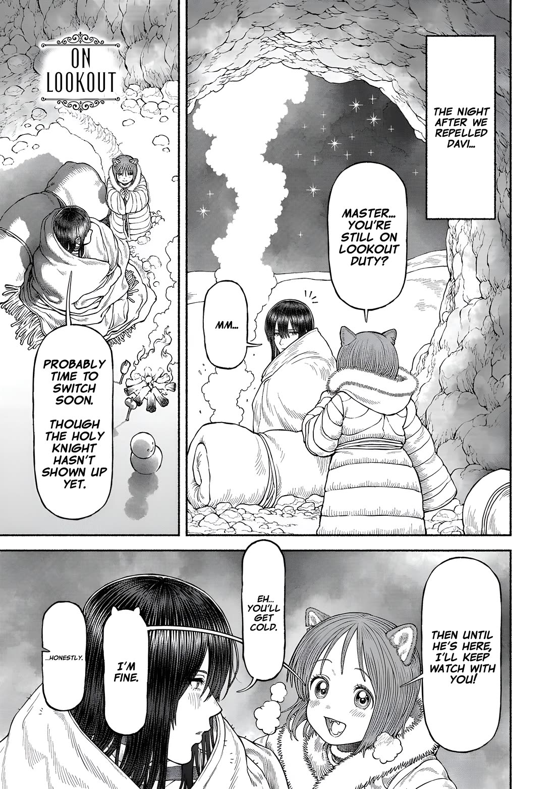 Female Knight and the Kemonomimi Child Chapter 50.5 page 1 - Chapter 50.5: On Lookout