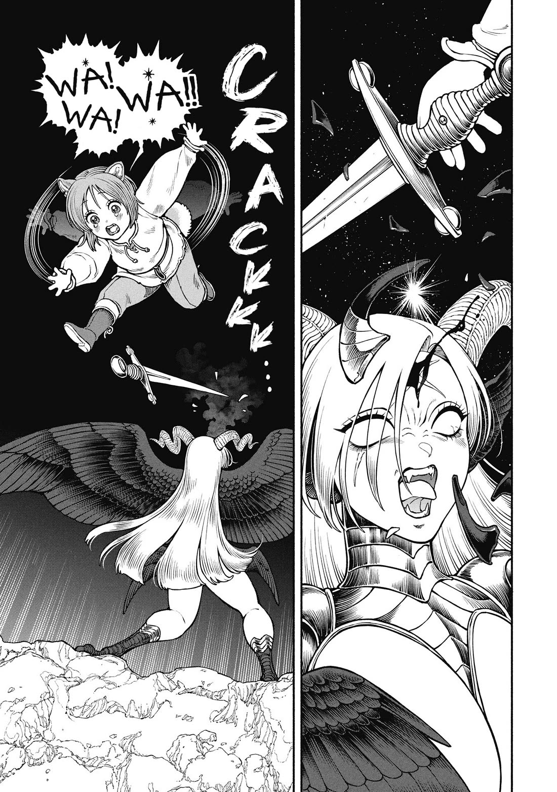 Female Knight and the Kemonomimi Child Chapter 69 page 1 - Chapter 69: Real Combat! Spinning Slash!!